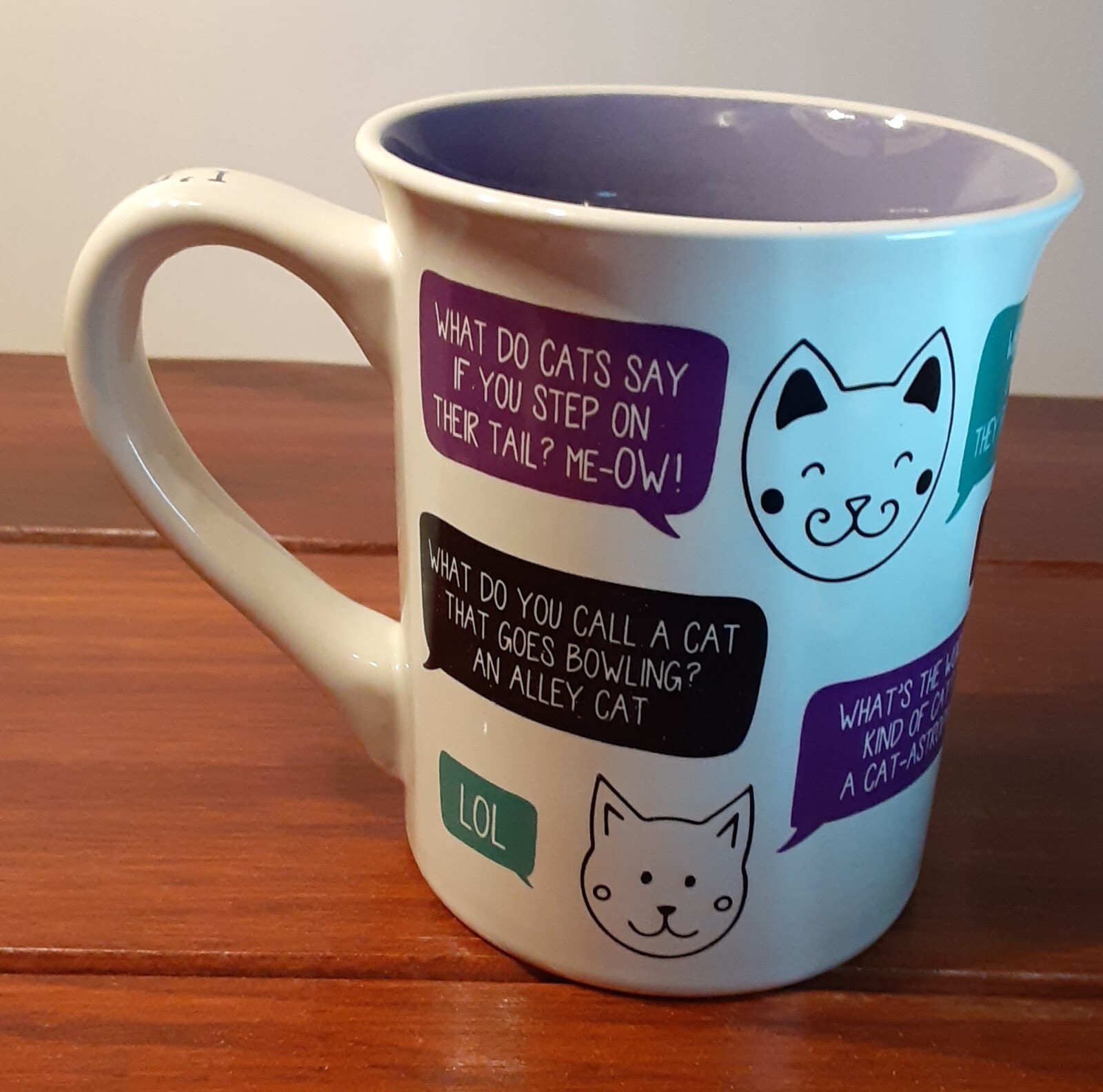 Hiss-terical Cat Joke Mug By Mud – Dishwasher & Microwave Safe 16oz – New