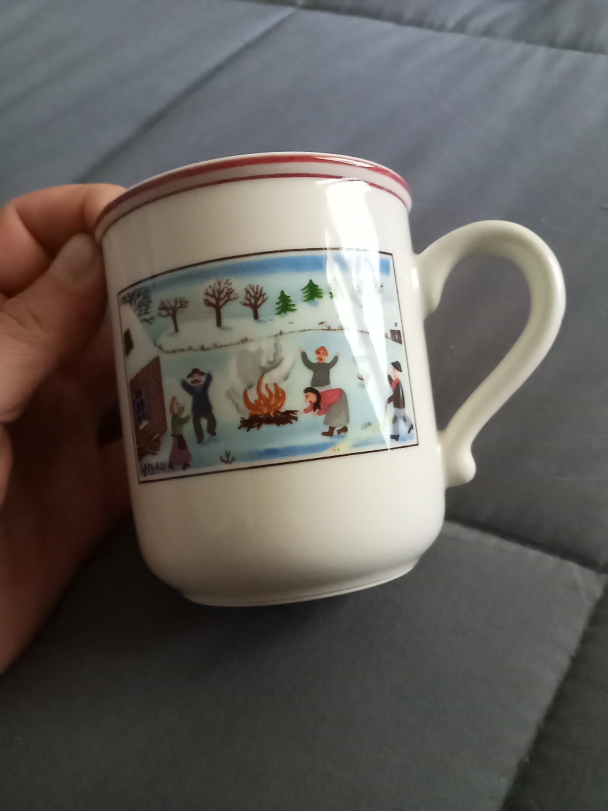 Vintage Villeroy & Boch Naif Christmas Luxembourg Porcelain Christmas Mug