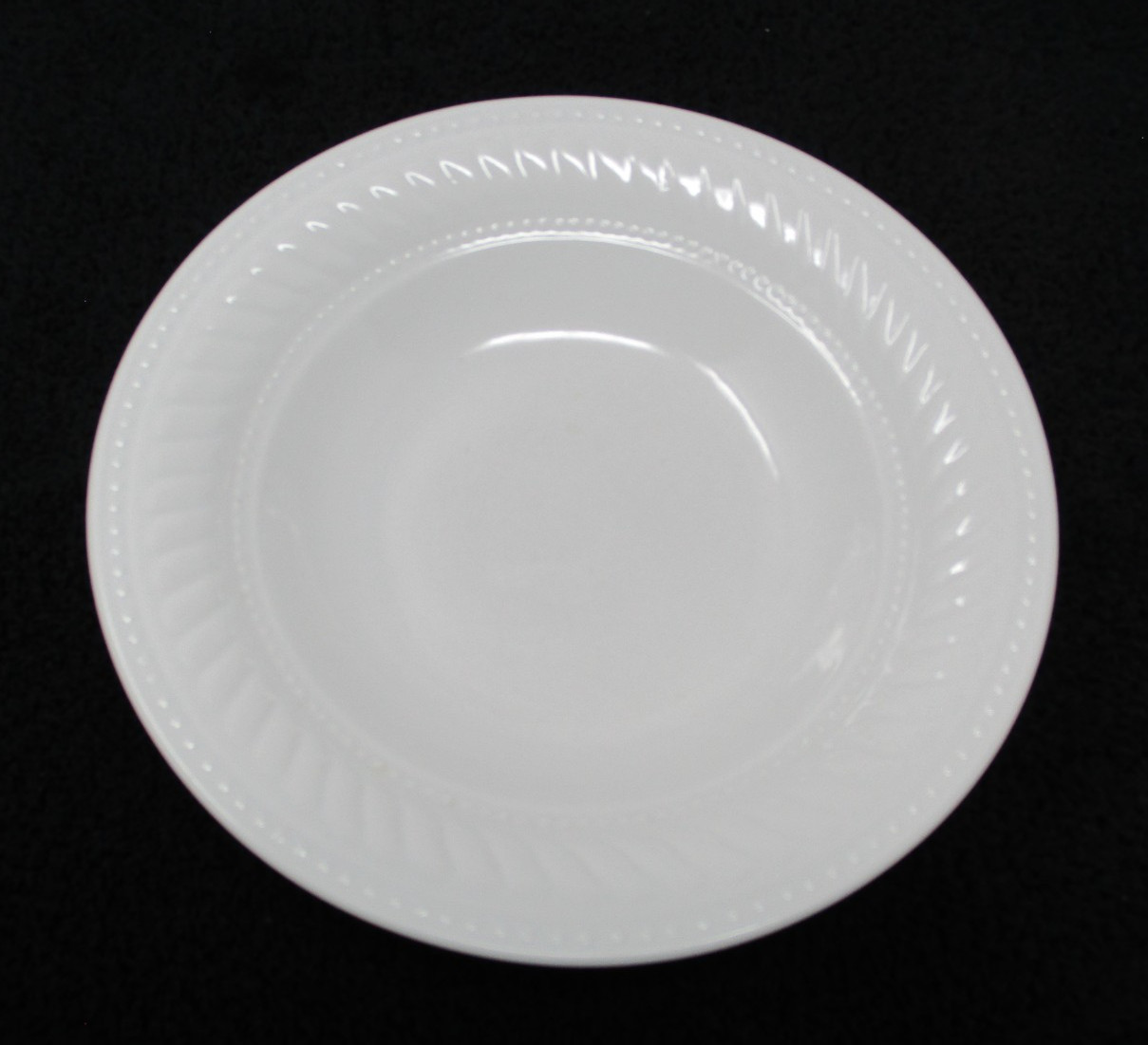Gibson Designs Imperial Braid 8″ White Soup Cereal Bowl NEW