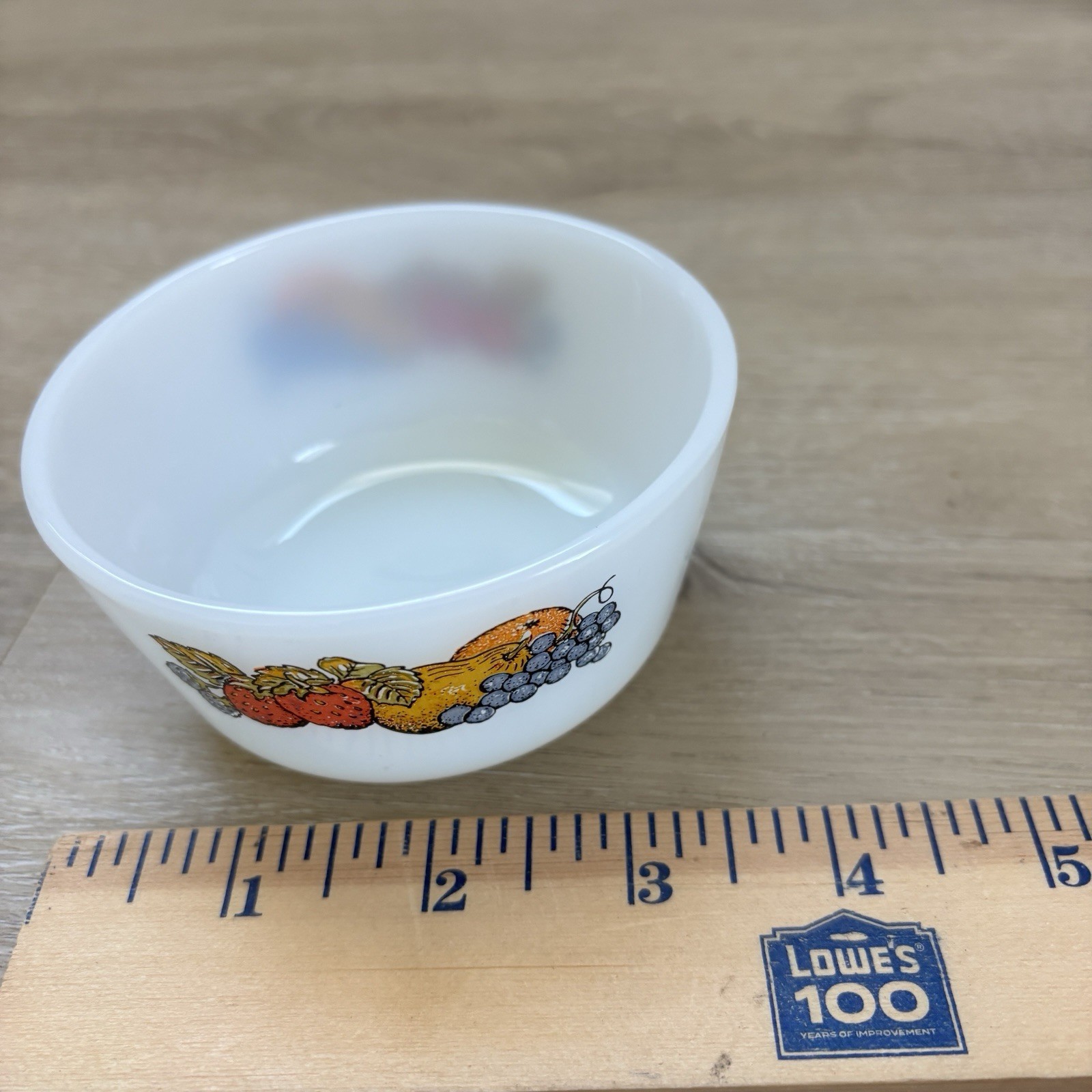 Vintage Anchor Hawking 2 Fire King “Natures Bounty” RamekinsFruit/ Custard Cup