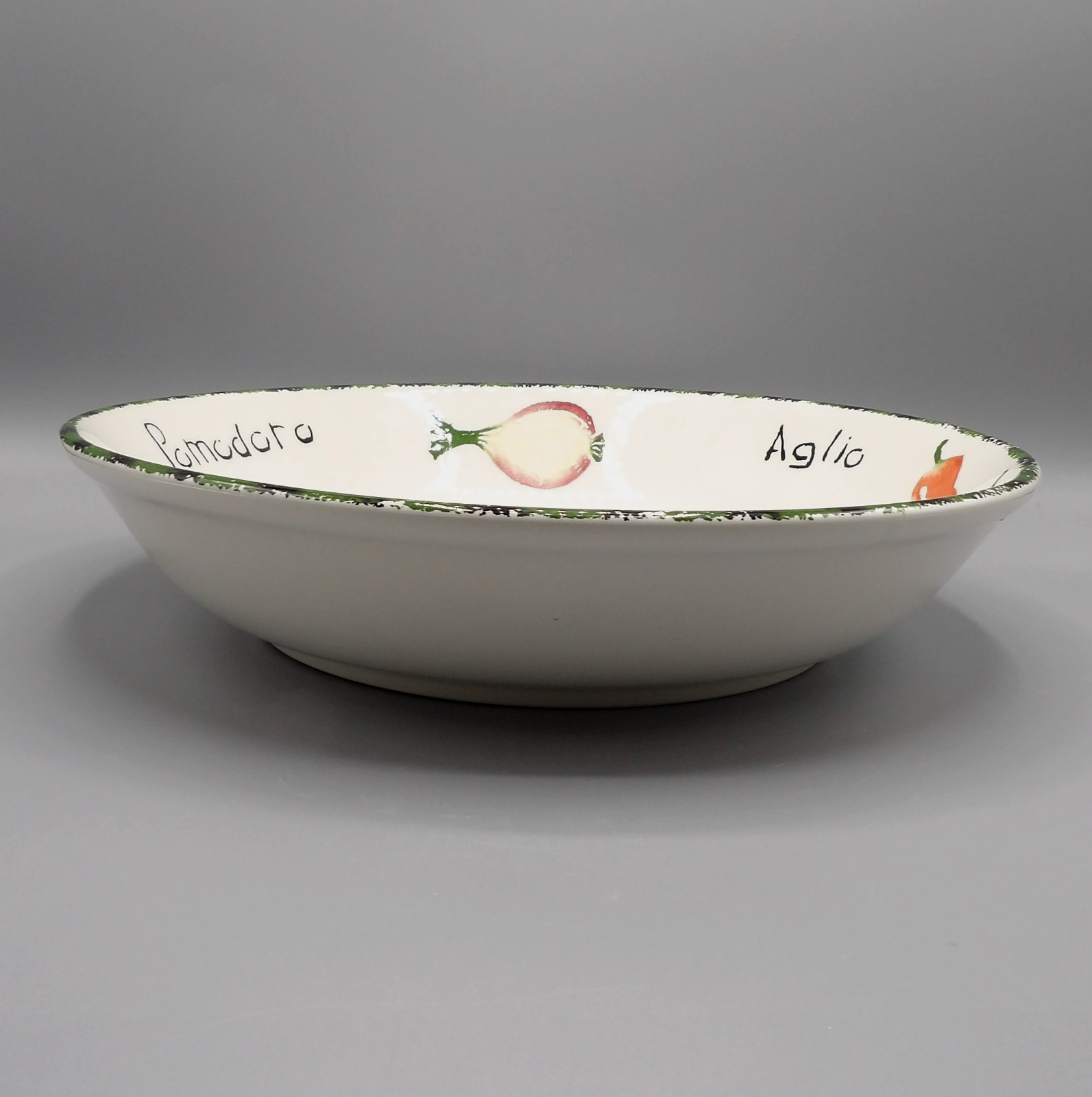 Pomodoro by Pier 1 Pasta Serving Bowl Mixed Vegetable Design