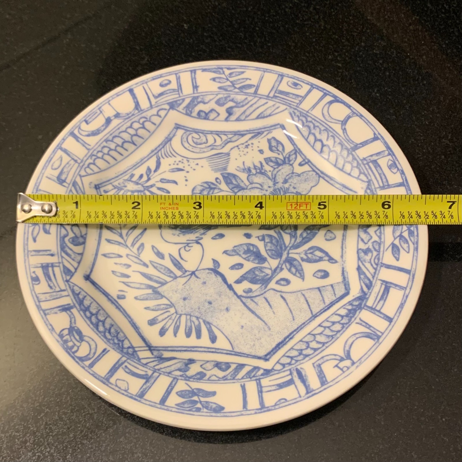 Gien Oiseau Bleu 6 1/2″ Canape or Bread Plate France Pristine Multiple Available