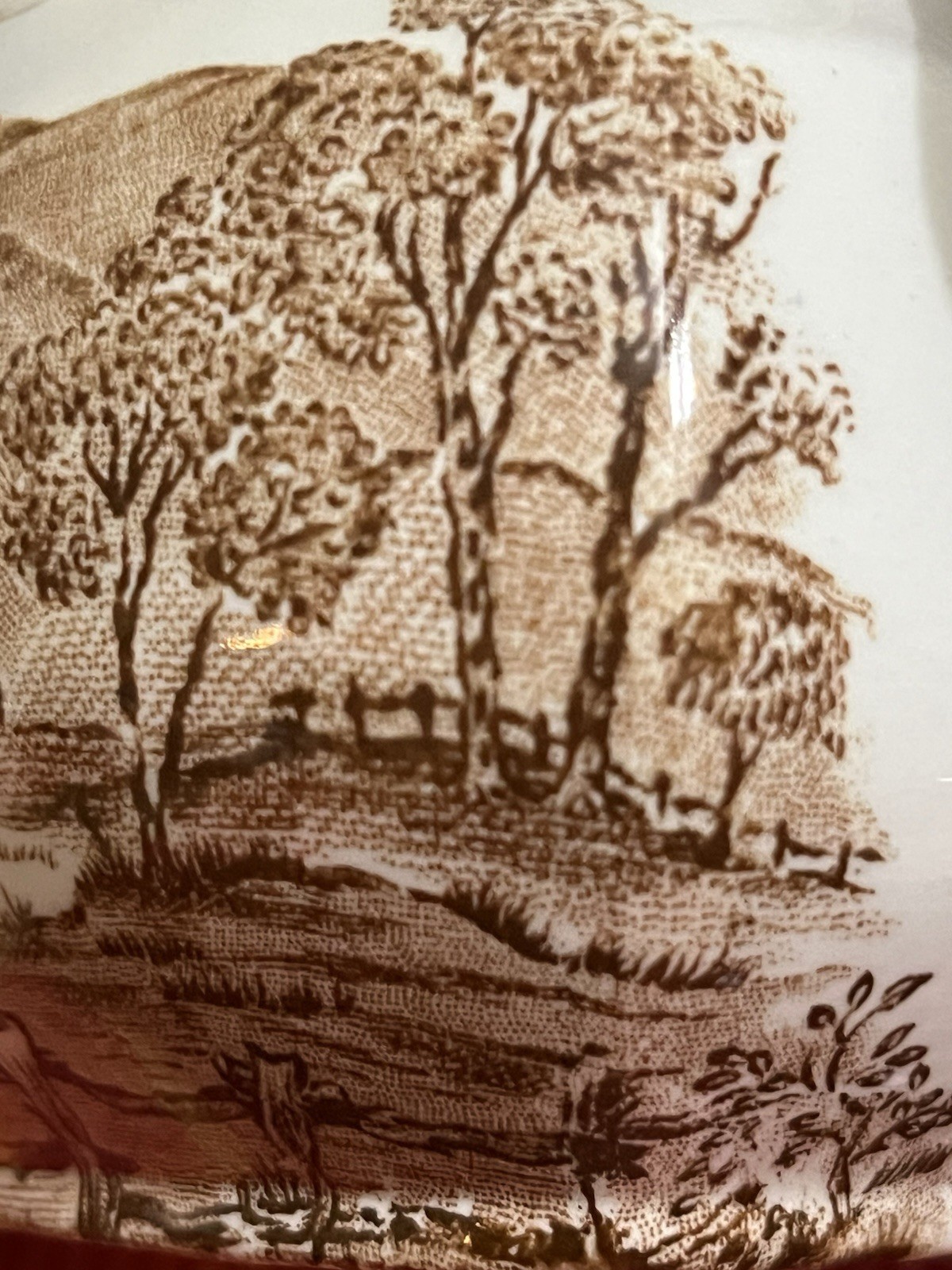 Alfred Meakin Reverie Brown Transferware Creamer Pitcher Staffordshire England