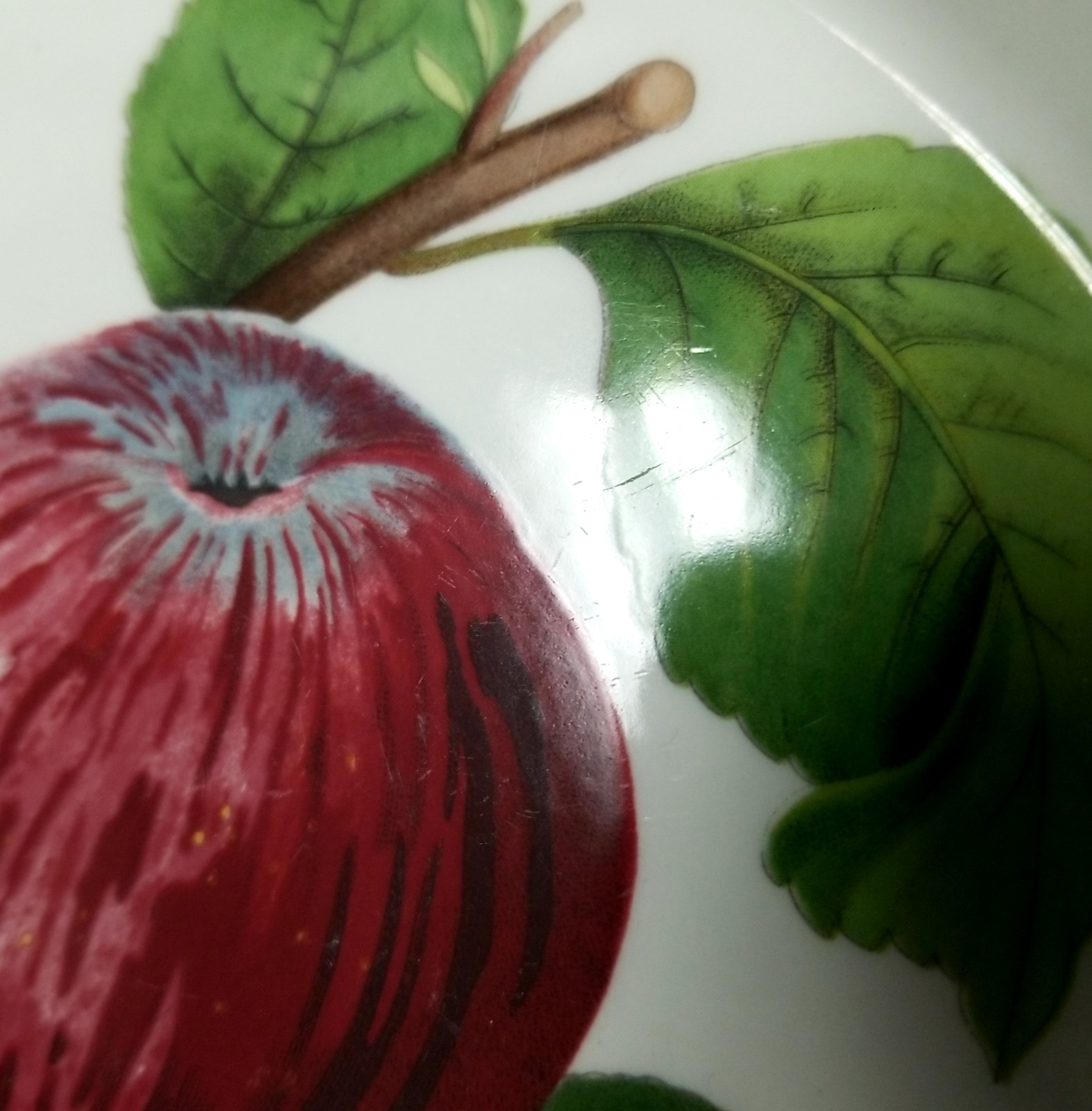 Pomona Portmeirion England Pie Plate The Hoary Morning Apple Round 10.5″