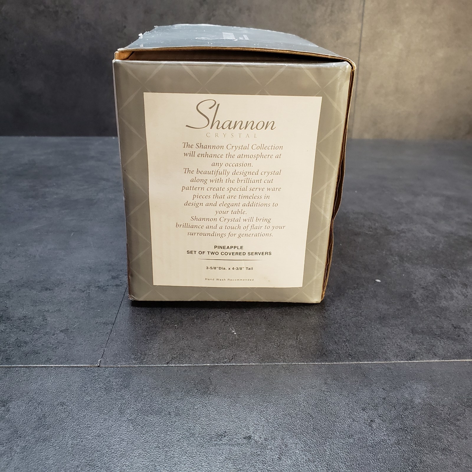 Shannon Crystal Covered Pineapple Servers by Godinger with Original Box