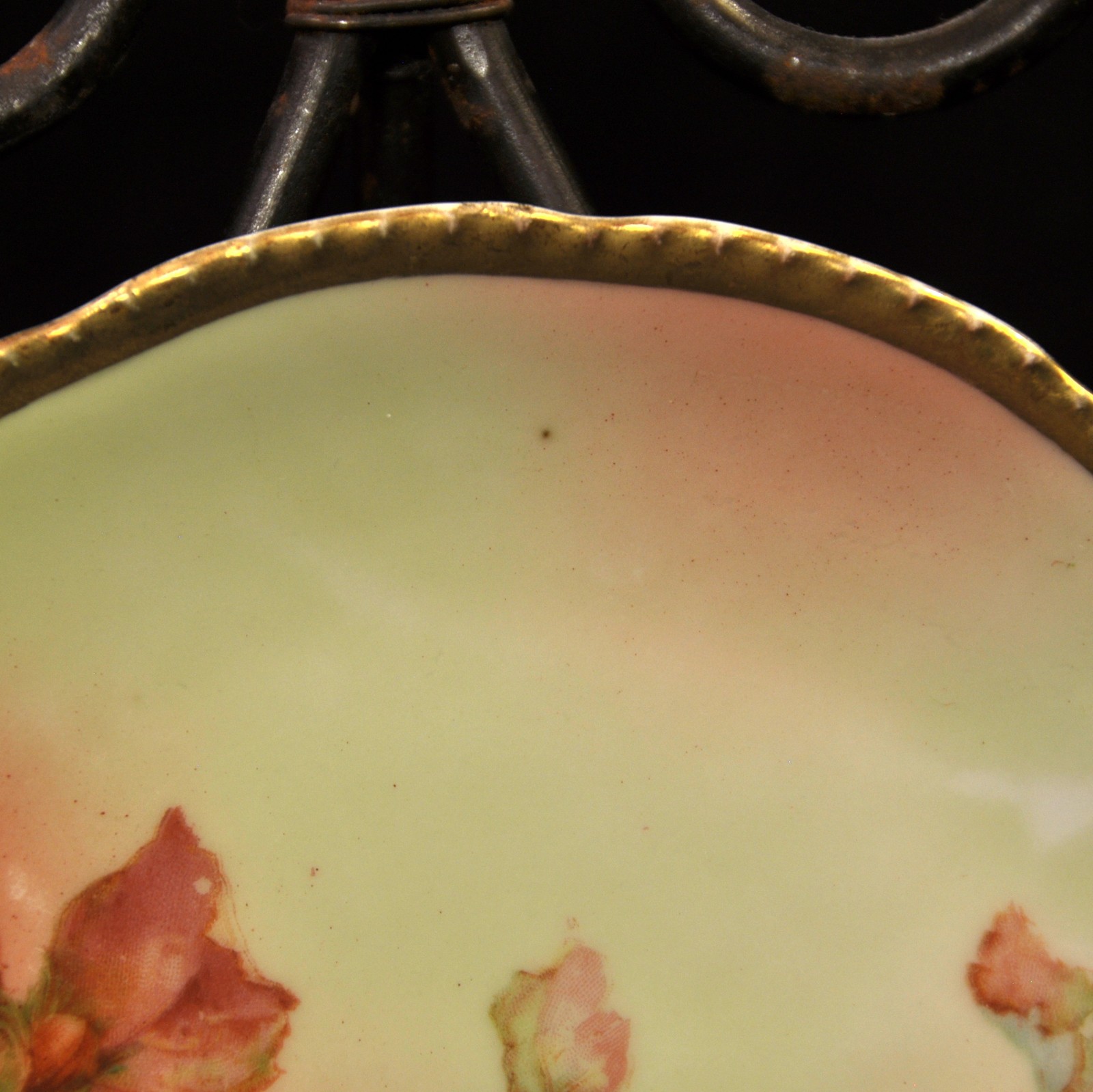 Royal Rudolstadt Beyer Bock 4 Bread Butter Plates 1905-1929 Nuts Gold Spider Web