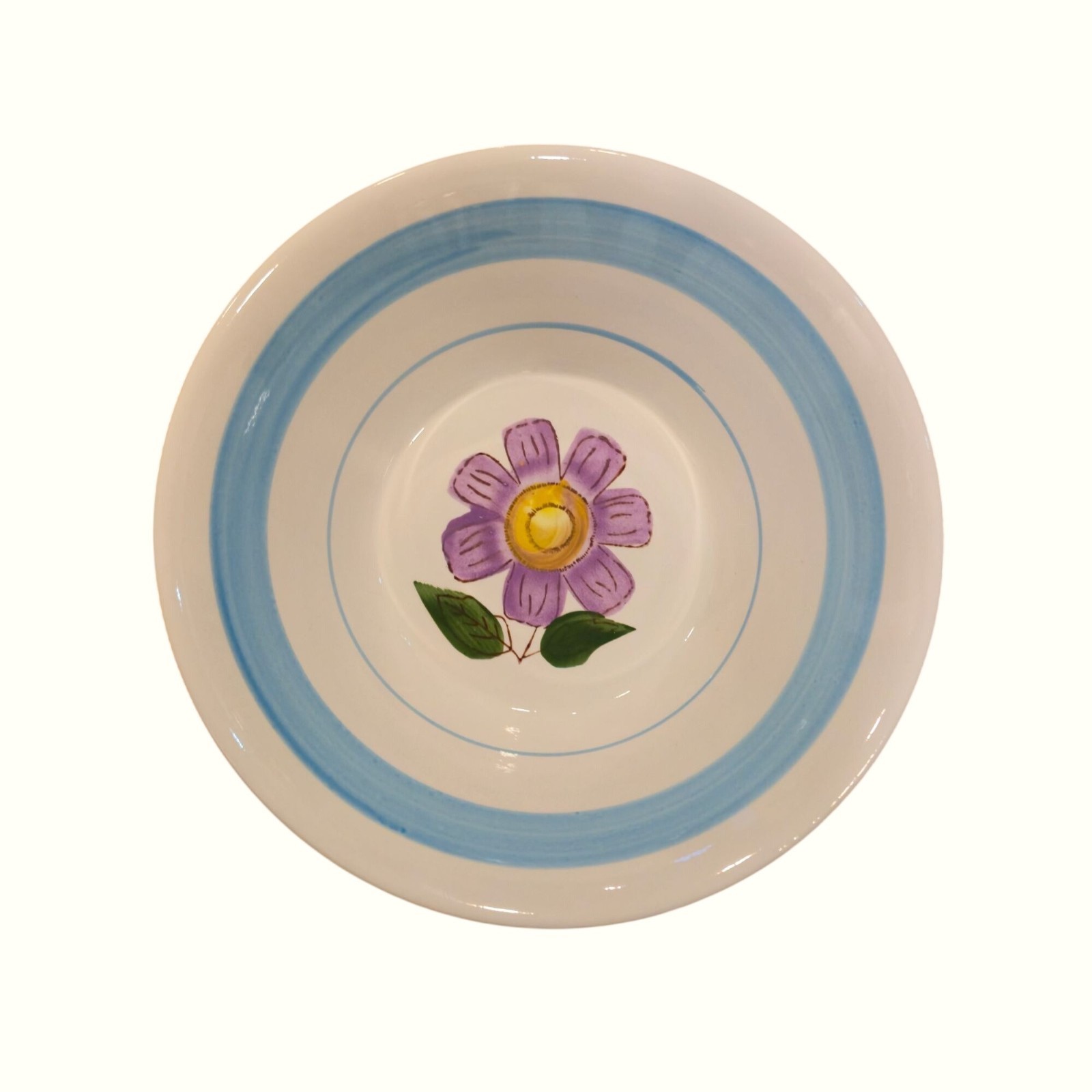 Vintage Floral serving Bowls Set of 3 Colorful Retro Cottage Kitchen Stoneware