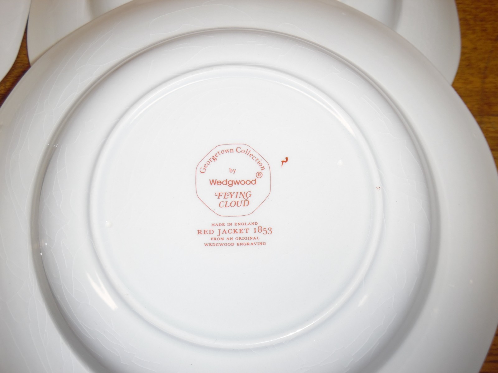 4 Wedgwood Georgetown Collection Porcelain Soup Bowls – Flying Cloud Rust -7.75″