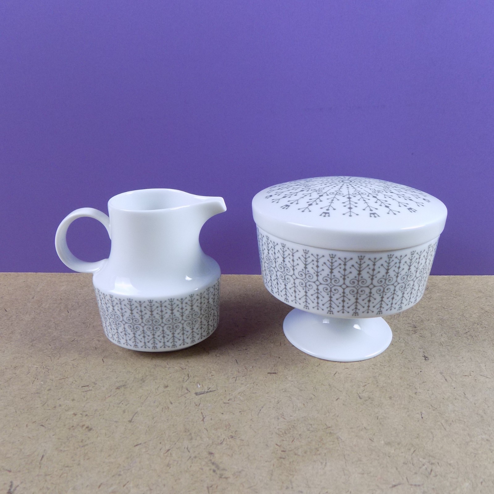 Rosenthal Porcelain Filigree Tea & Coffee Set Tapio Wirkkala Design Germany MCM