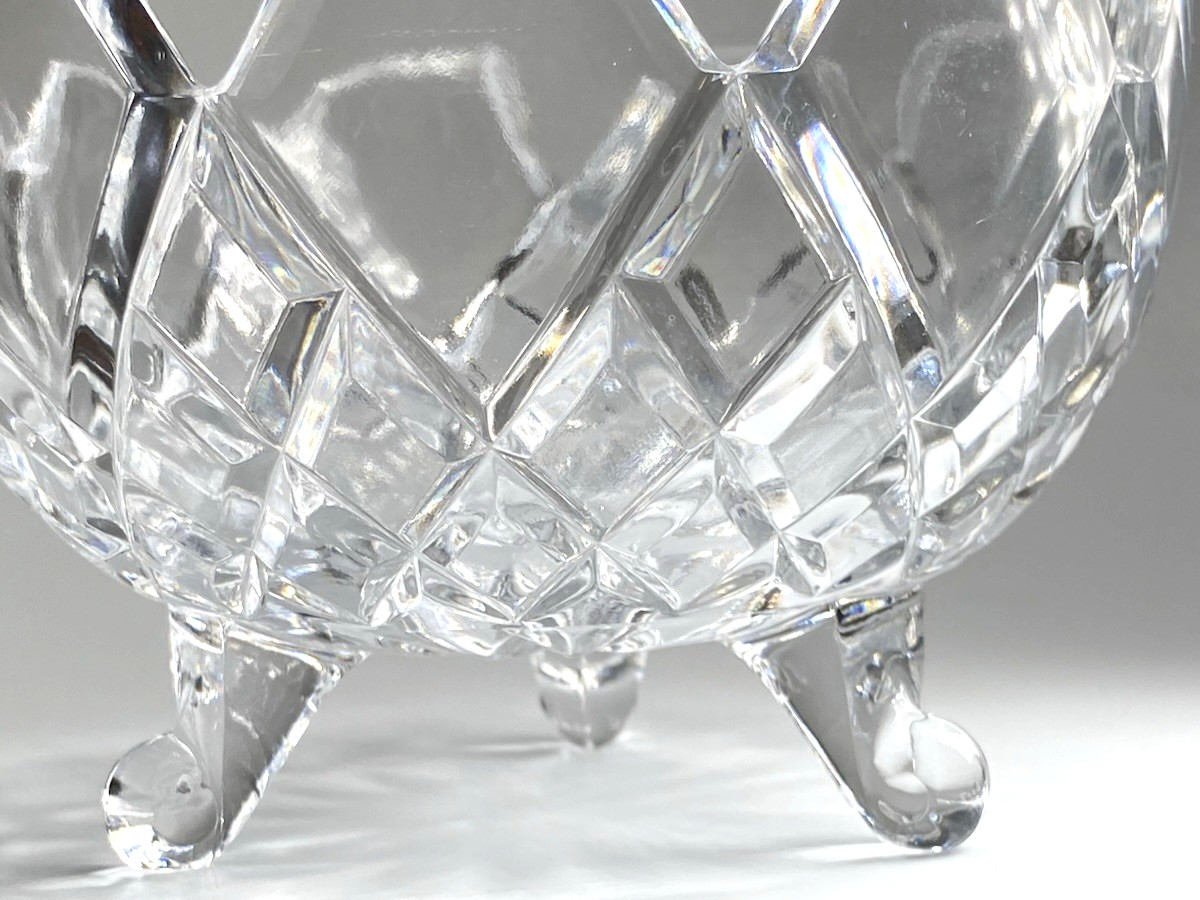 Pretty Three Footed Lead Crystal/Glass? Candy Dish/Bowl