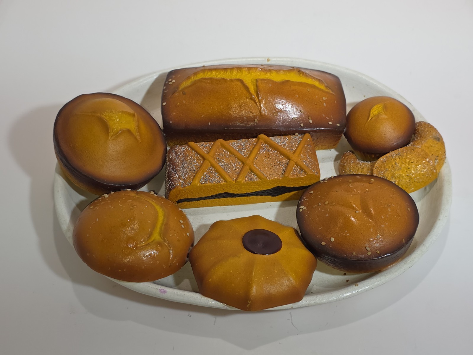 Handmade Bread And Prastries Plate/ kitchen or diner decor.