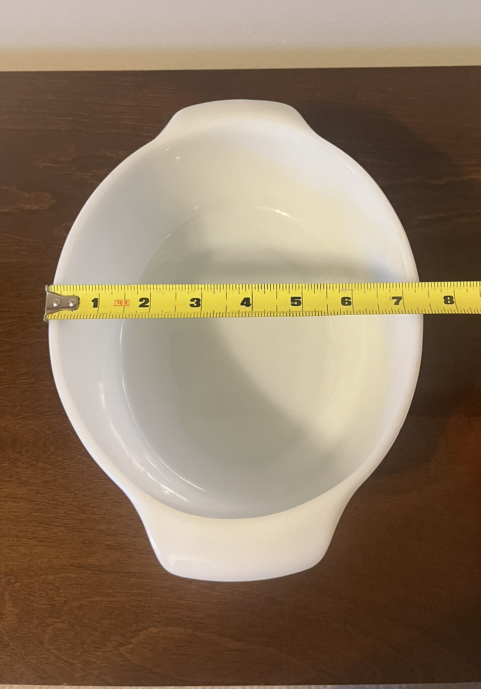 Anchor Hocking Milk Glass Blue Cornflower 1.5 Qt Oval Lid Covered Casserole #433