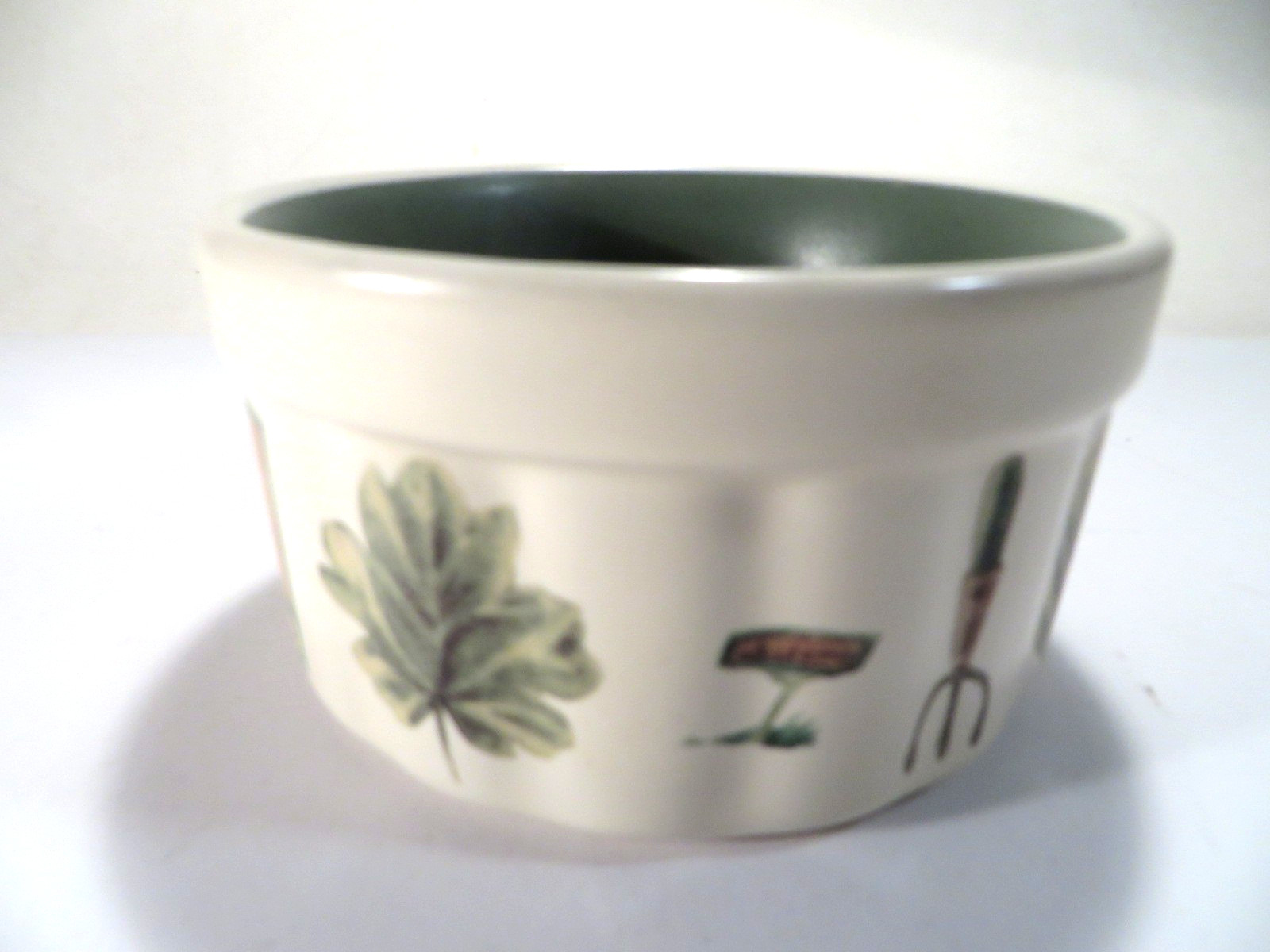 Pfaltzgraff ‘Naturewood’ Dip/Cheese Bowl Garden Theme Stoneware 4.5″