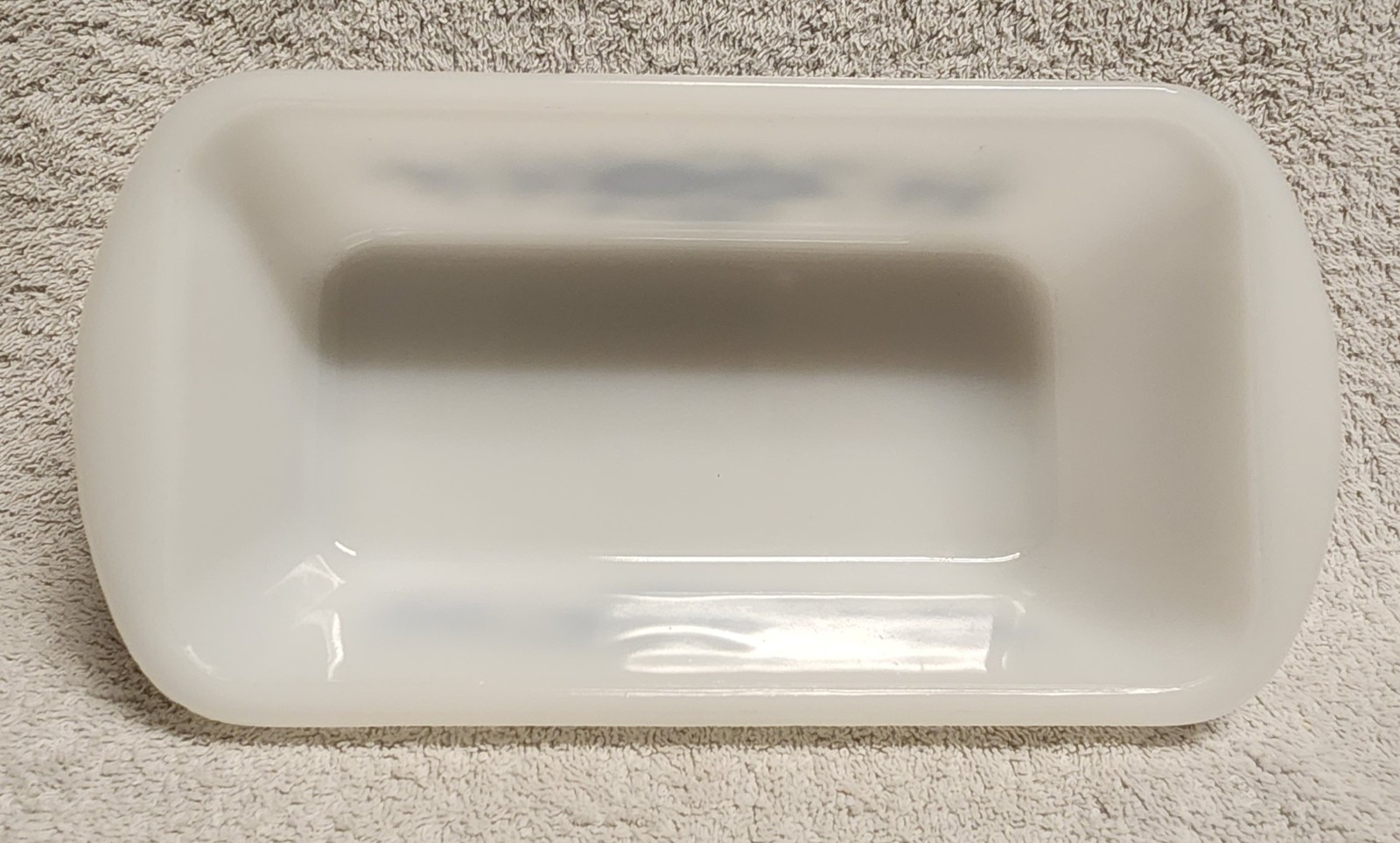 Vintage Glasbake Old Town Blue Onion 1.5 Quart Casserole Dish Loaf Pan J522