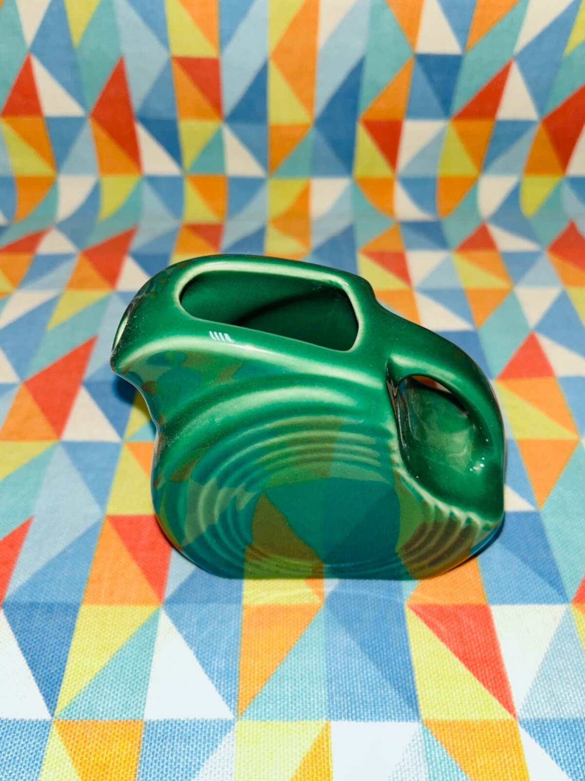 FIESTAWARE MINI DISK PITCHER creamer Jade Green NEW FIESTA 5 OZ. new disc