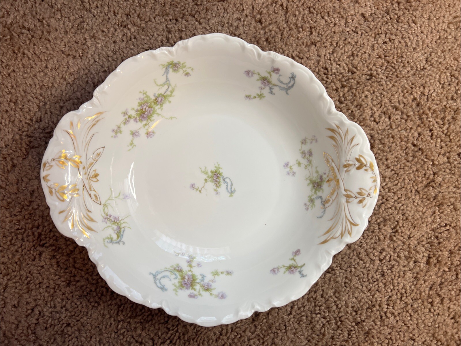 Antique RARE Haviland & Co France 10.25”x 9” Bowl Limoges Schleiger 57F China