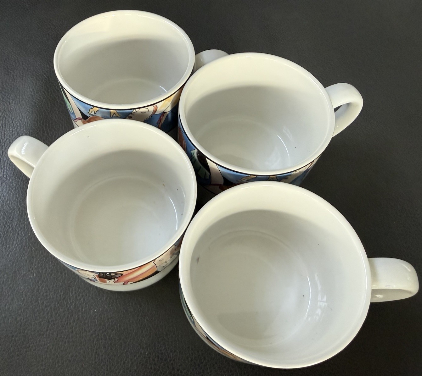 3- Sakura “Tango” #993” Coffee Cups Art Deco By Sue Kimzin DISC 1993-1994