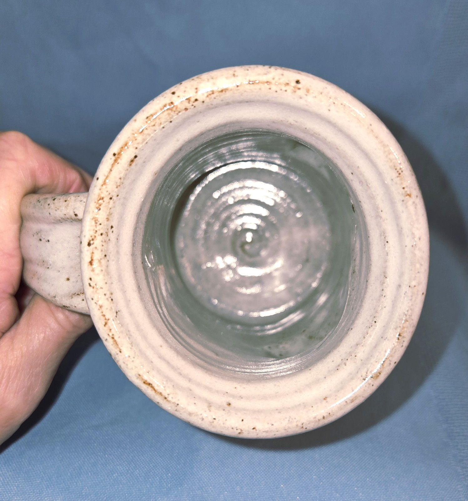 Vtg Ugly Funny 3D Face Mug Mark Hines Stoneware Pottery Dad 15oz Never Used Sign