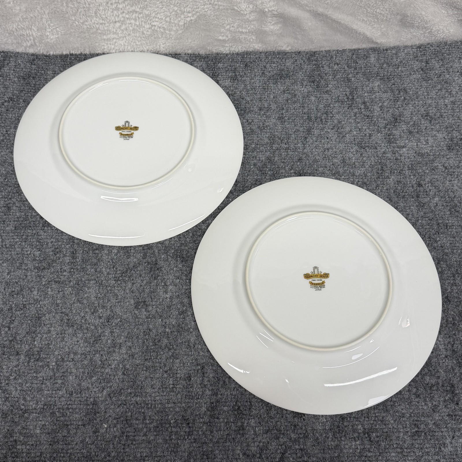 Vintage Harmony House Woodhue Dinner Plates SET OF 10 Fine China 10 1/4″ Japan