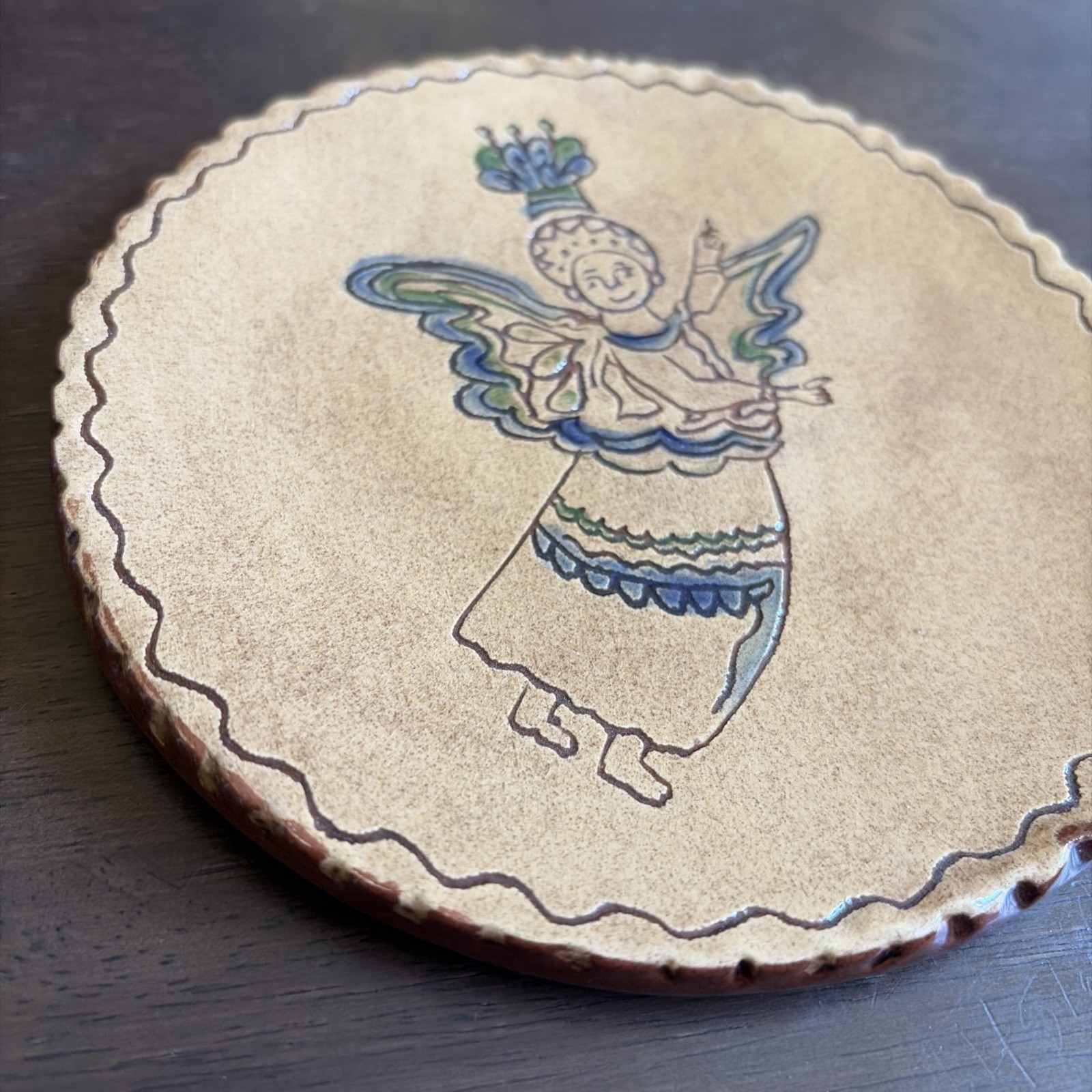 redwood ranch pottery Small Angel Dish RARE