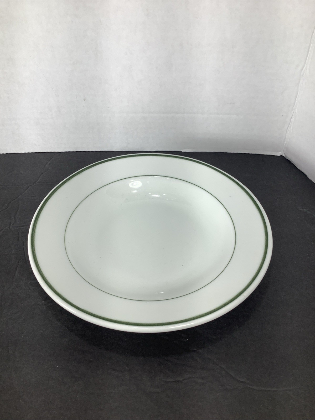 Vintage~Victory China®️ Vitrified 8” Green Stripe Salad/ Pasta Bowl
