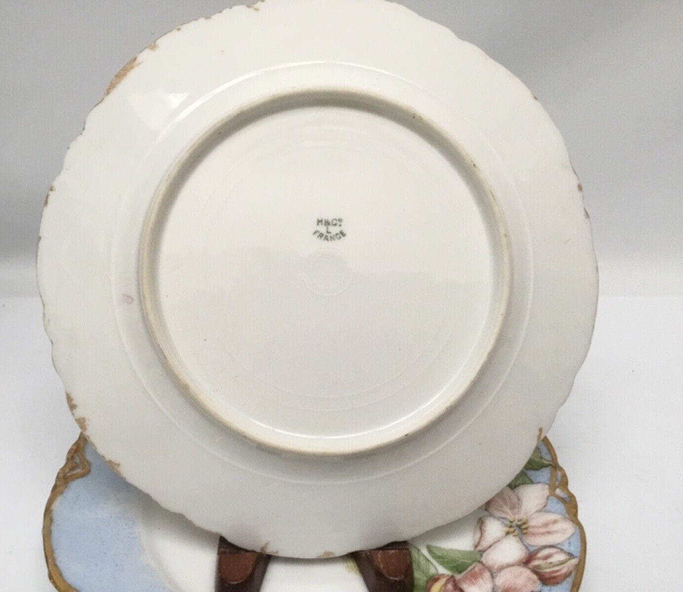 Set of 3 H&Co Haviland Limoges Bee And Flower Plates 8 1/2”