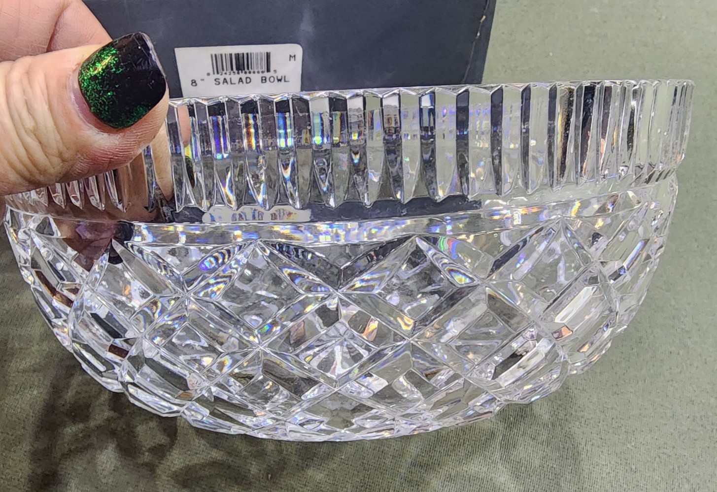 Waterford Crystal 8″ Salad Bowl Unused in Box Wedding Gift from 1988
