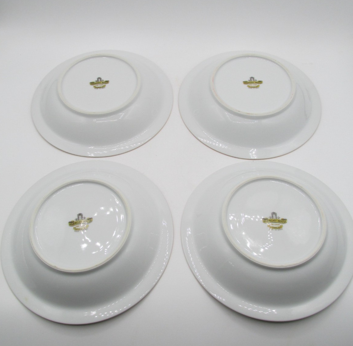 HARMONY HOUSE WEMBLEY SOUP BOWLS SET OF FOUR 7.75″ MADE IN JAPAN!