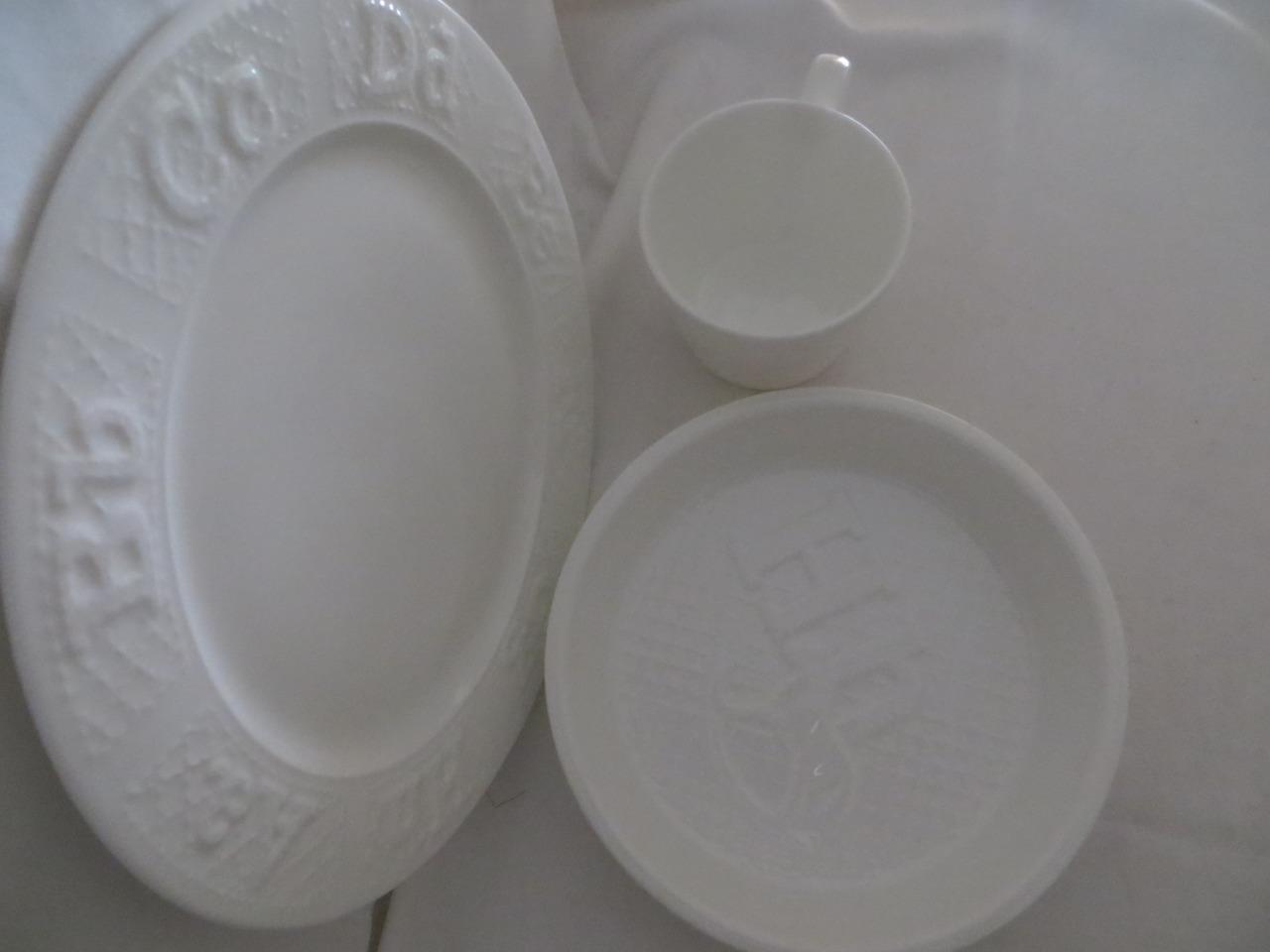 Ralph Lauren McKenzie Quilt Bone china 3P Child’s Children Dinnerware Set New