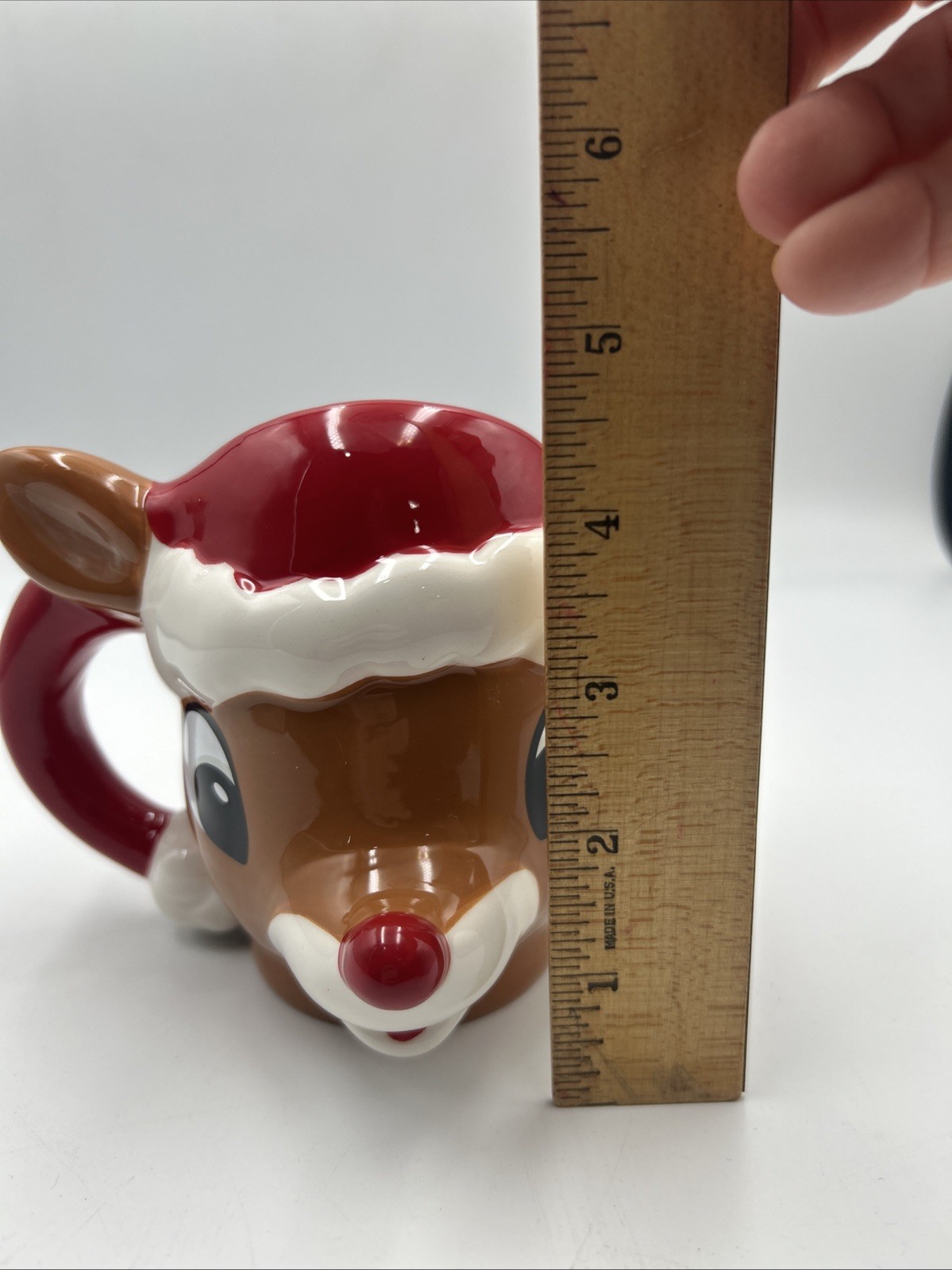 RUDOLPH the Red-Nosed Reindeer Christmas Holiday Figural Mug 5″ Bioworld