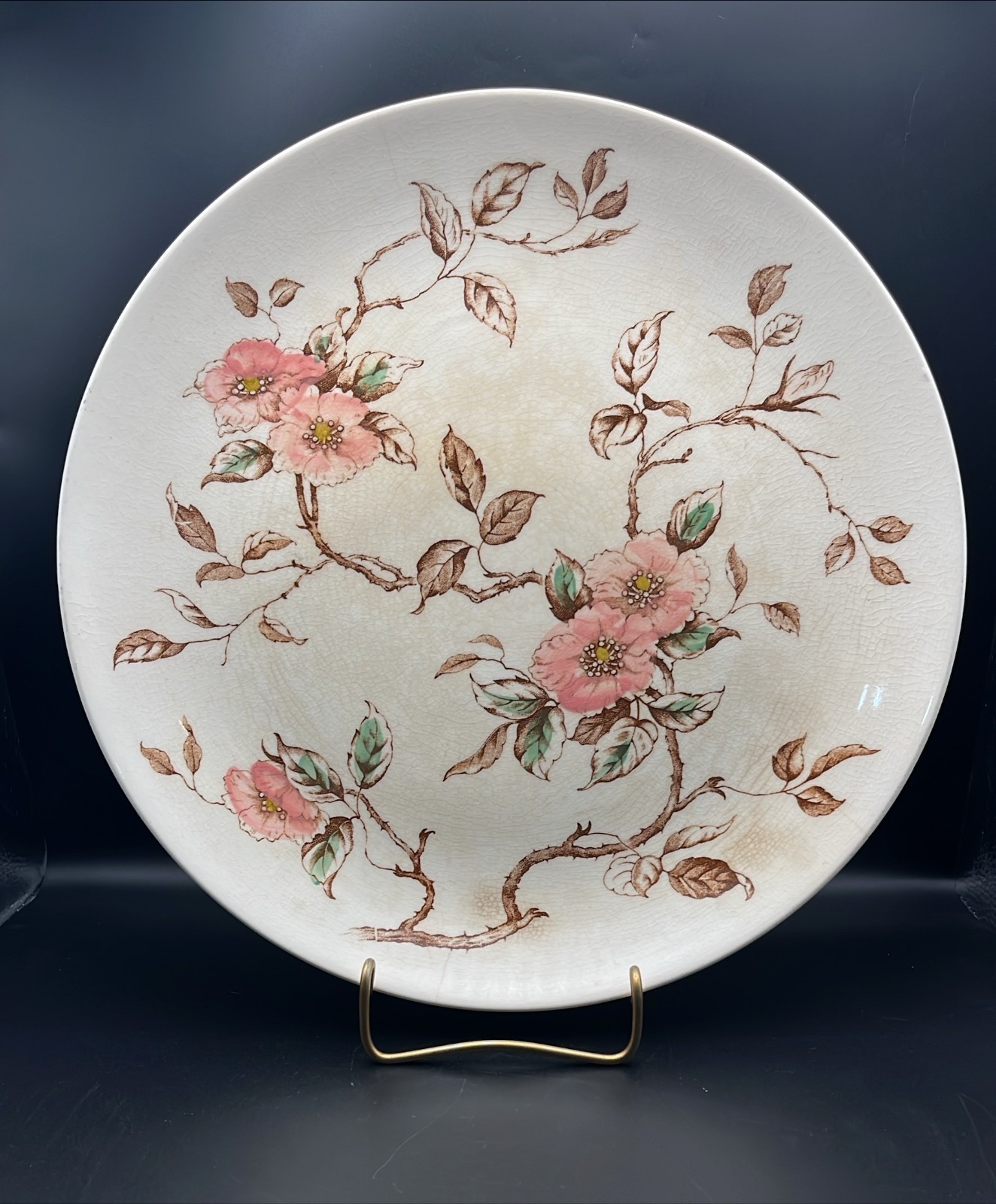 Lot of 6 Vintage Pink Flower Plates Curated Wall Décor Collection 11½ to 5″ Nice