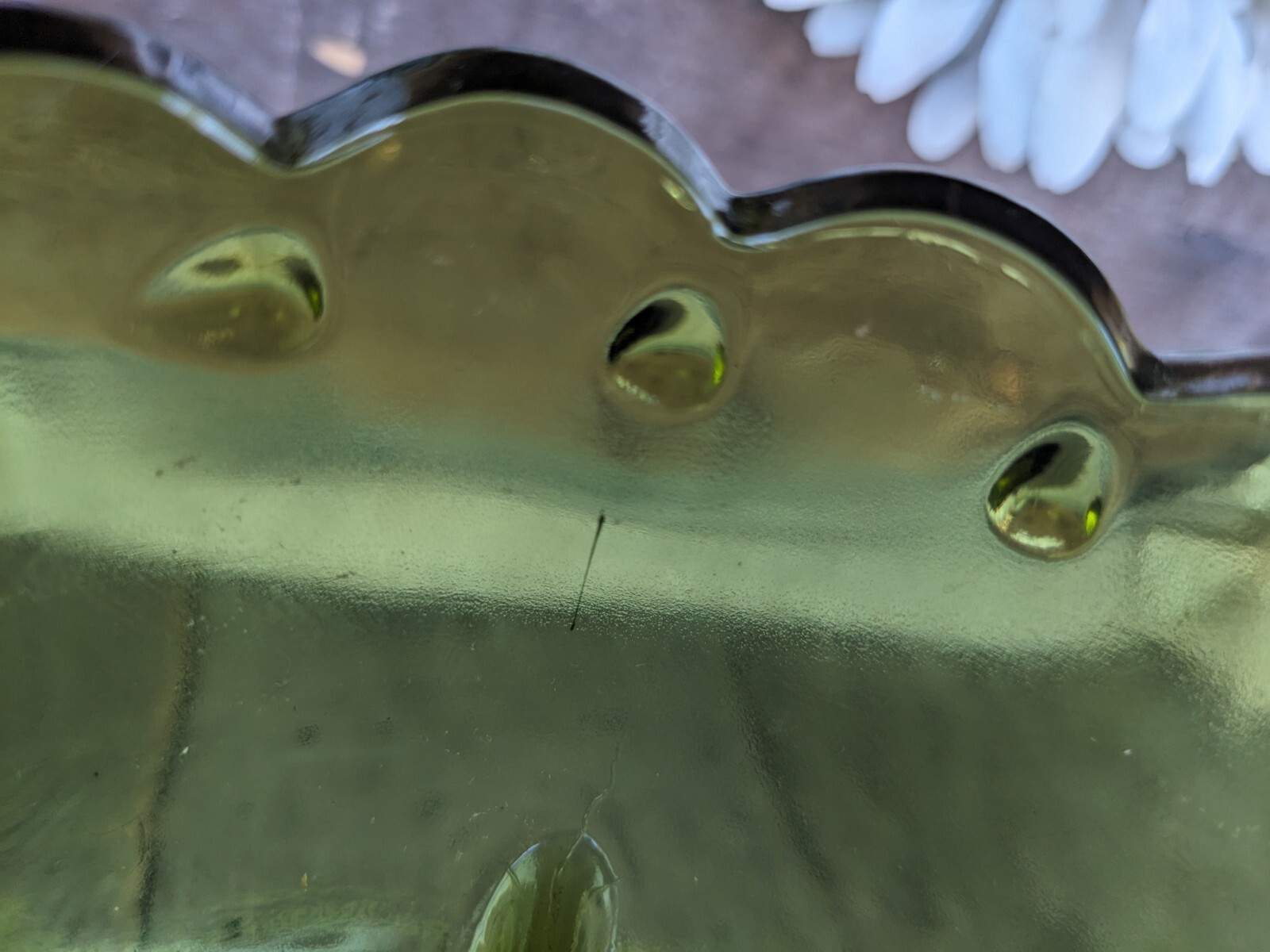 Vintage Indiana Glass Olive Green Teardrop 7.25″ Pedestal Compote