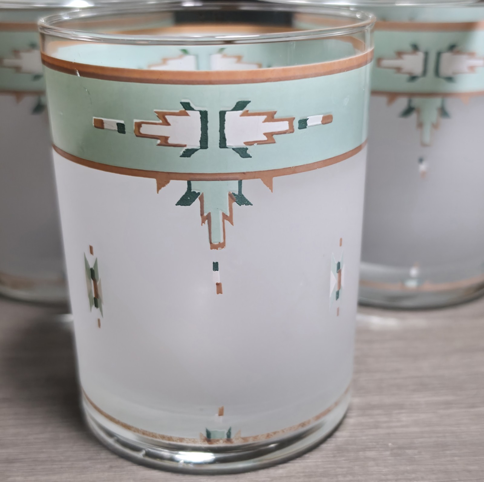 5 – Noritake BOULDER RIDGE 12oz Double Old Fashioned Glasses Tumblers Rare 4.25″