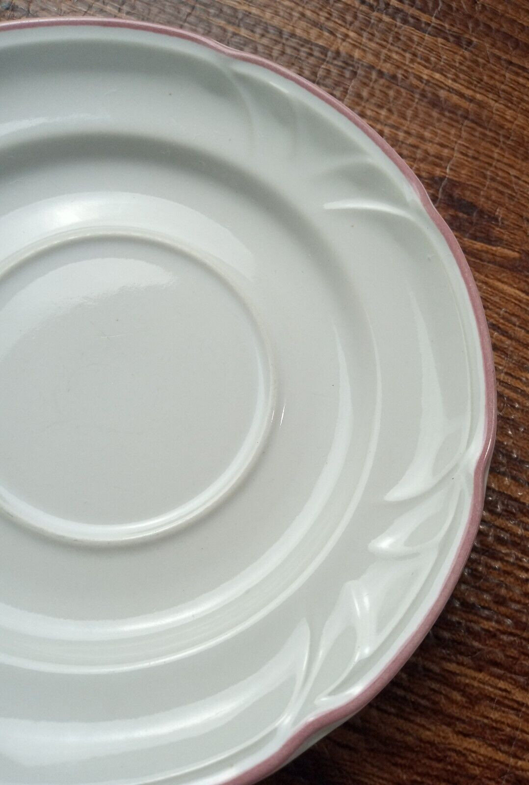 Victoriana Japan Pink Rose China Saucers 1988 Vintage 6 1/8″ set of 5