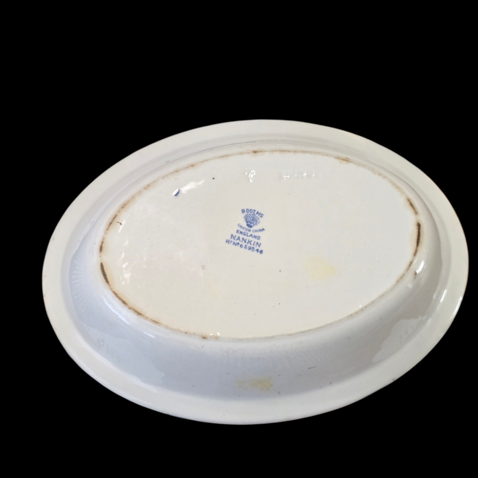 Booths Nankin #659846 English Serving Bowl In Blue & White Ironstone 1930s