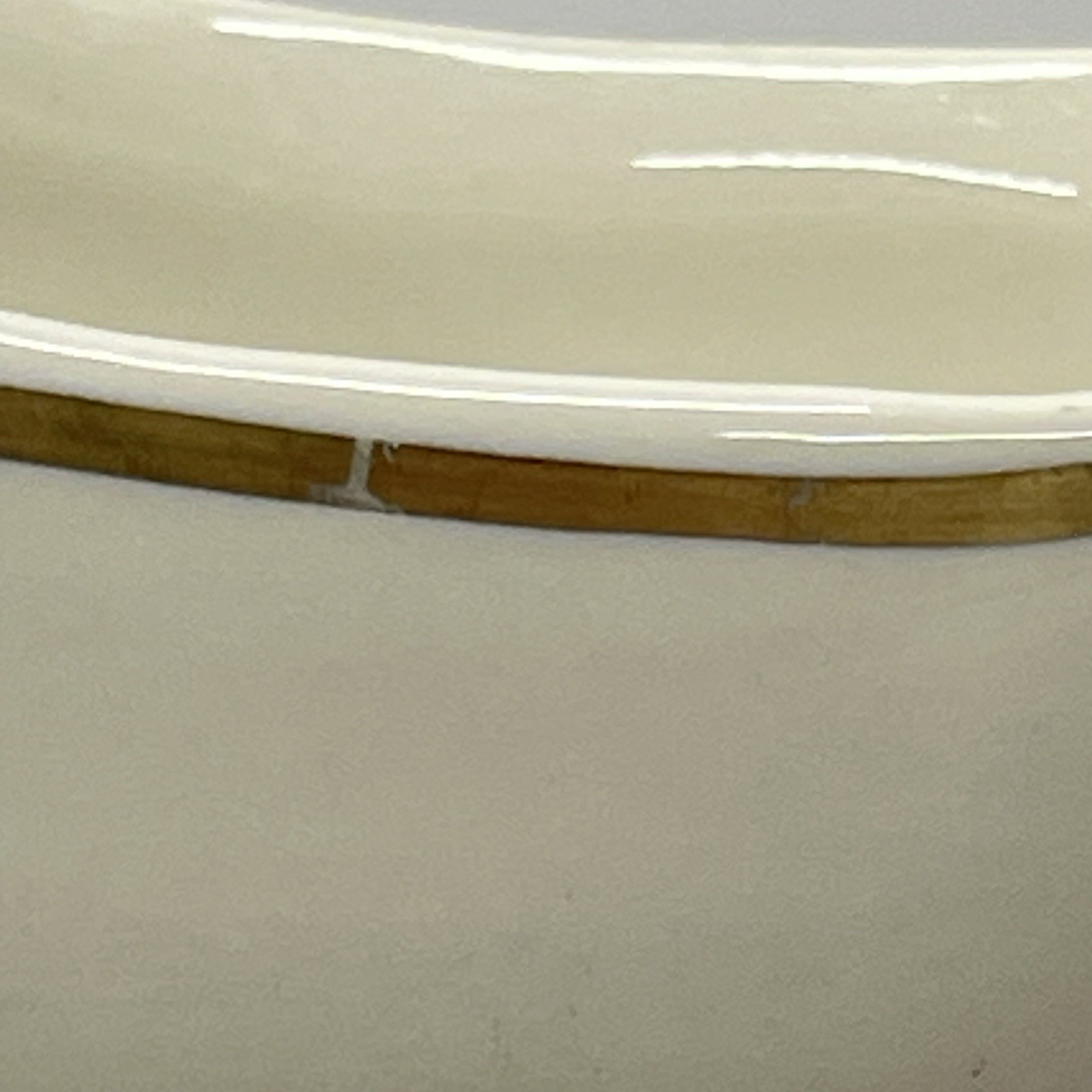 Vtg Mayer China Ivory Gravy Boat Gold Trim Beaver Falls PA #479 Restaurant Ware
