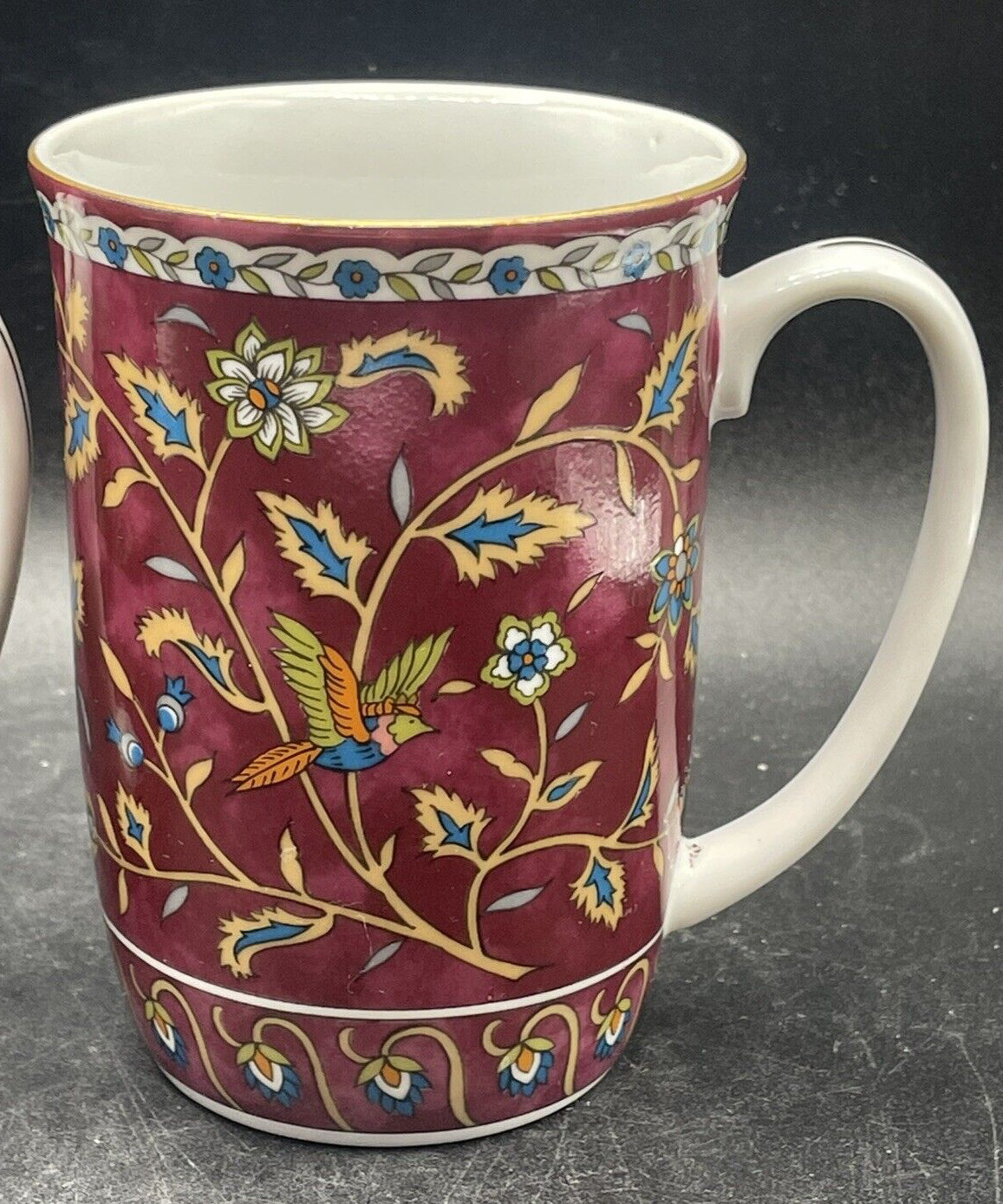 Takahashi Silk Road Hand Decorated Set of 2 Coffee/Tea Cups 1983 San Francisco