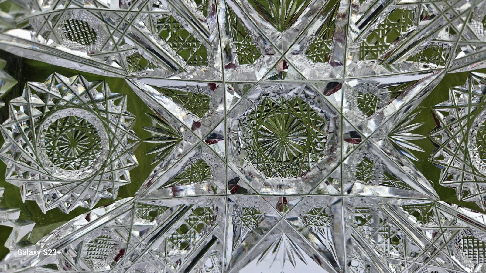 ABP Signed J. Hoare, Pattern Sparkler American Brilliant Cut Glass Small Dish