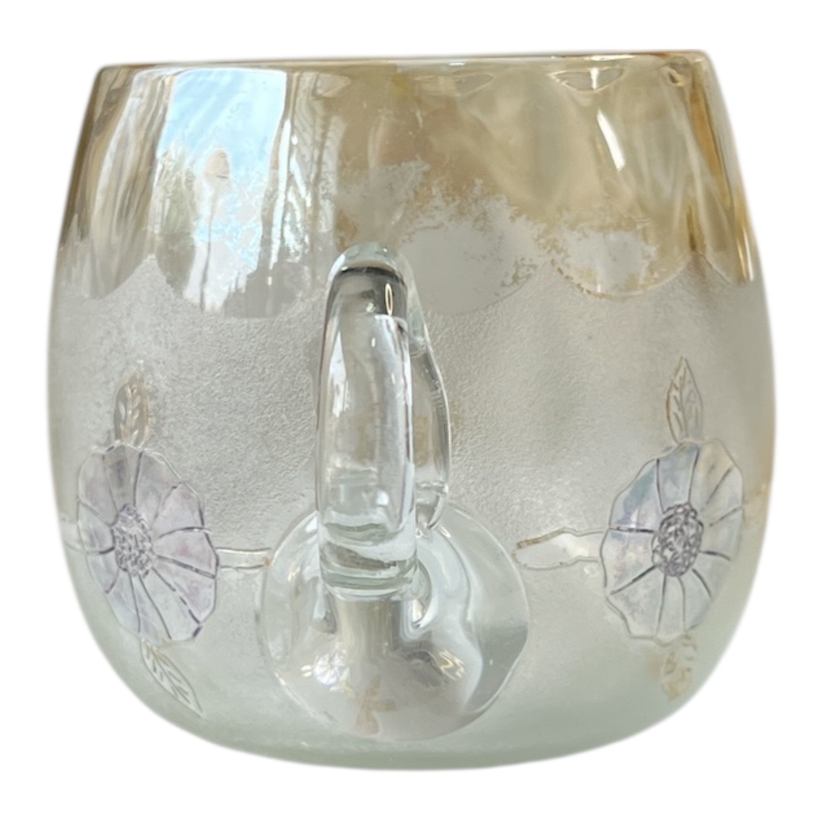 New England Glass Company Pomona Cornflower Punch Custard Cup 2nd Grind USA 1885