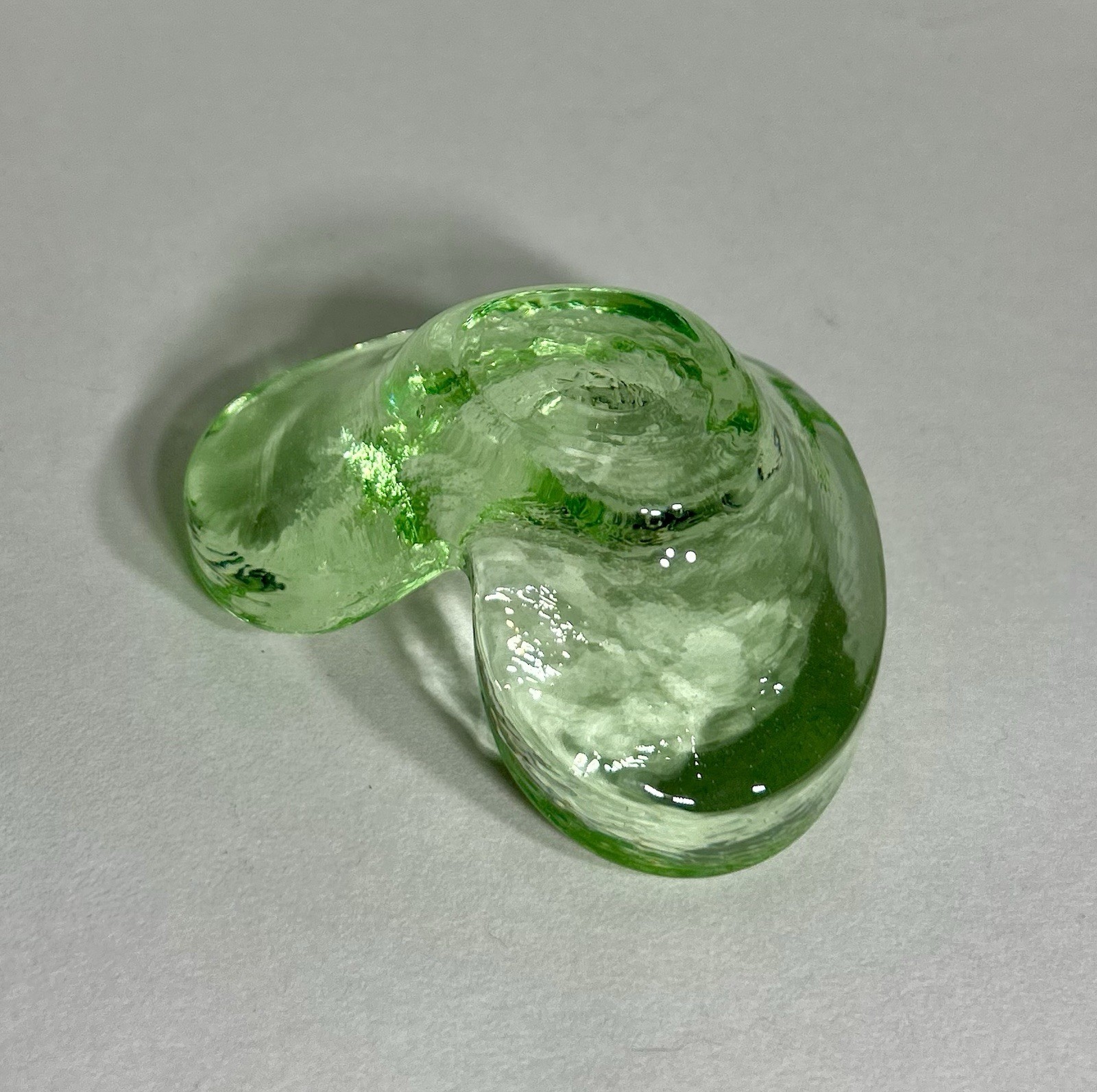 Fire & Light Recycled Glass Celery Green Heart Shaped Trinket Dish