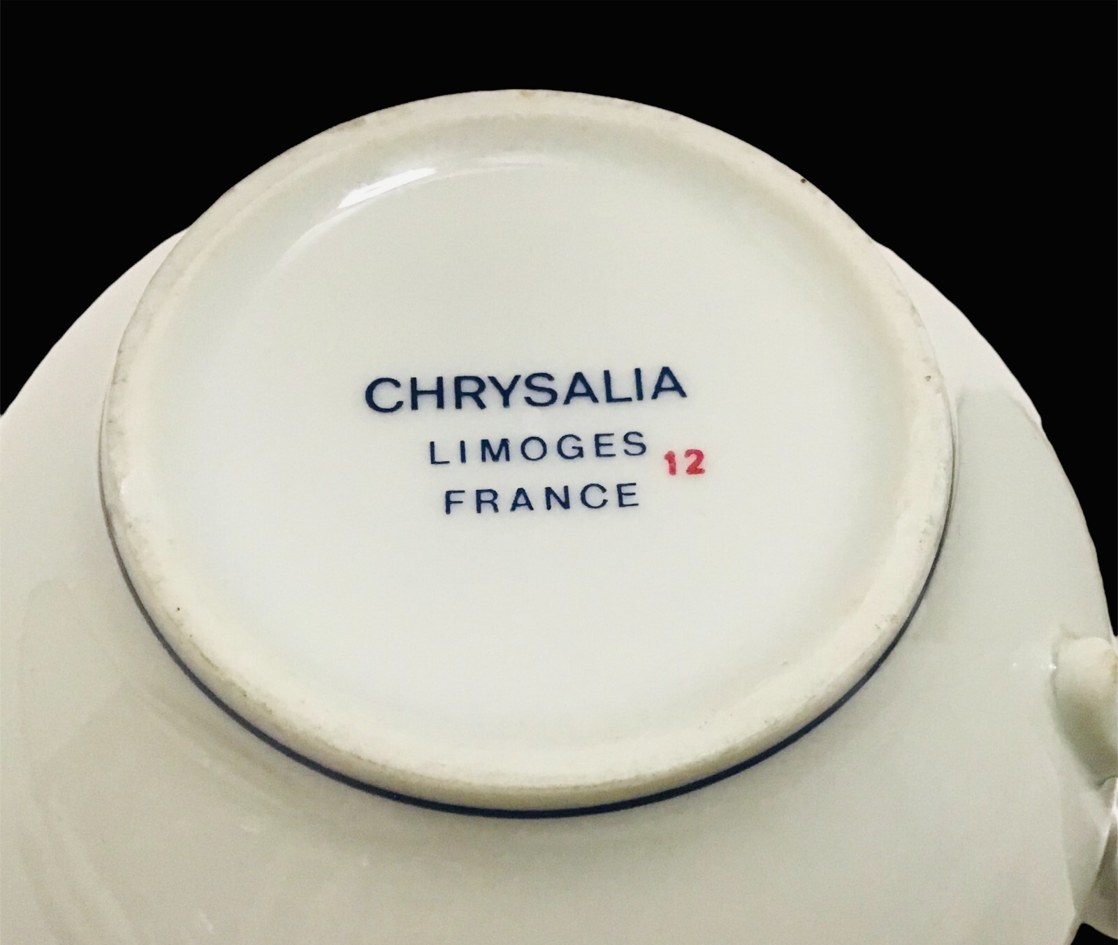 Vintage Limoges France Set 2 Cups and Saucers Santorini Island Chrysalia Hotel