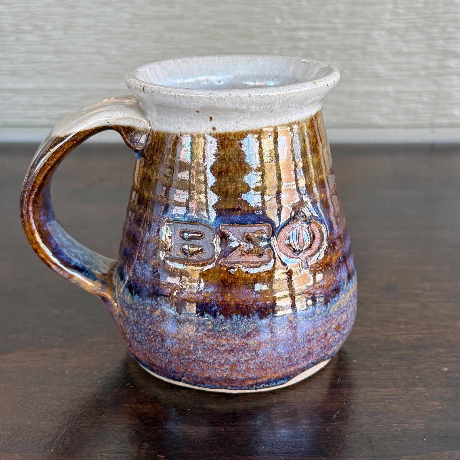 Vintage Barry Jepson Studio Art Pottery Coffee Mug 1979 Beta Sigma Phi Kansas