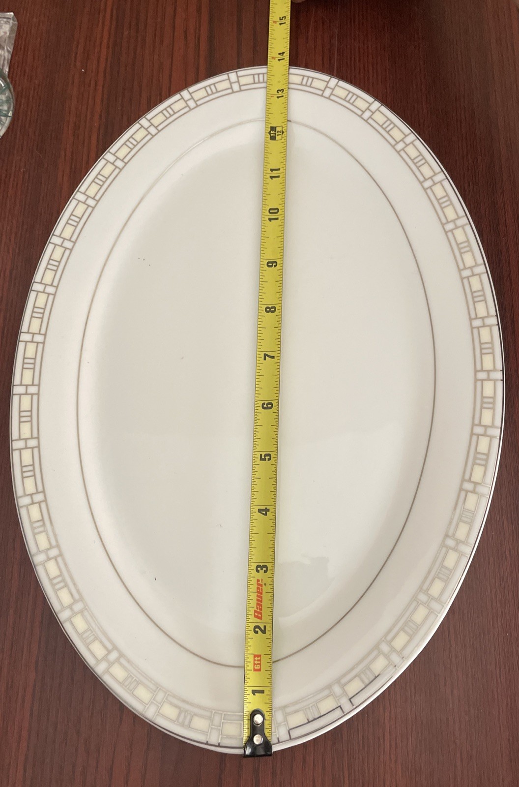 Lorren Home Decor Oval Fine Porcelain Platter 13.75”x 9.5”