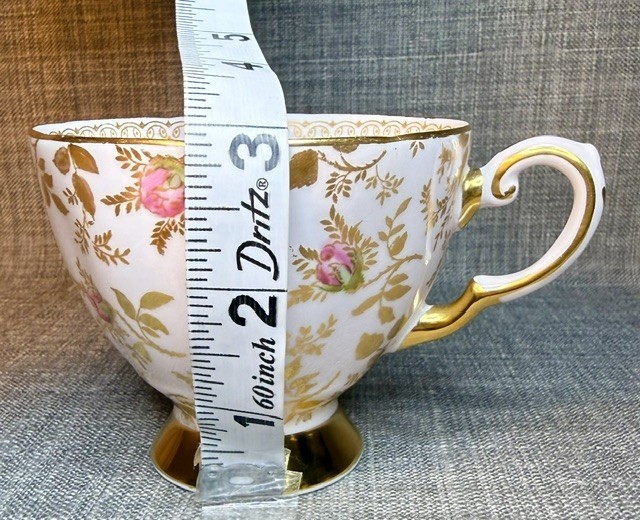 Vintage Royal Tuscan Teacup and Saucer Sunshine Rose Pattern English Bone China