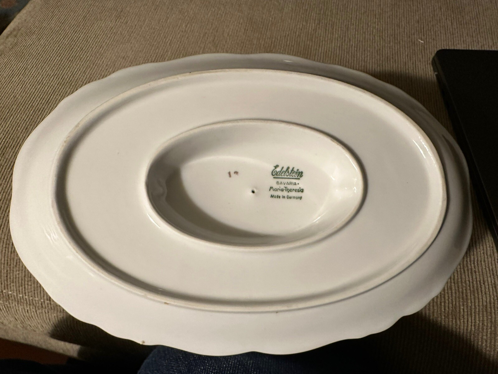 Edelstein Bavaria Maria Theresia Porcelain Gravy Boat W Attached Bottom