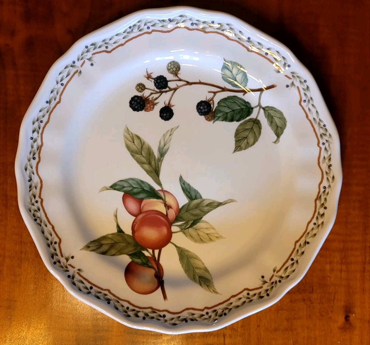 2 Noritake Casual Gourmet “GOURMET HARVEST” Dinner Plates 10-5/8″