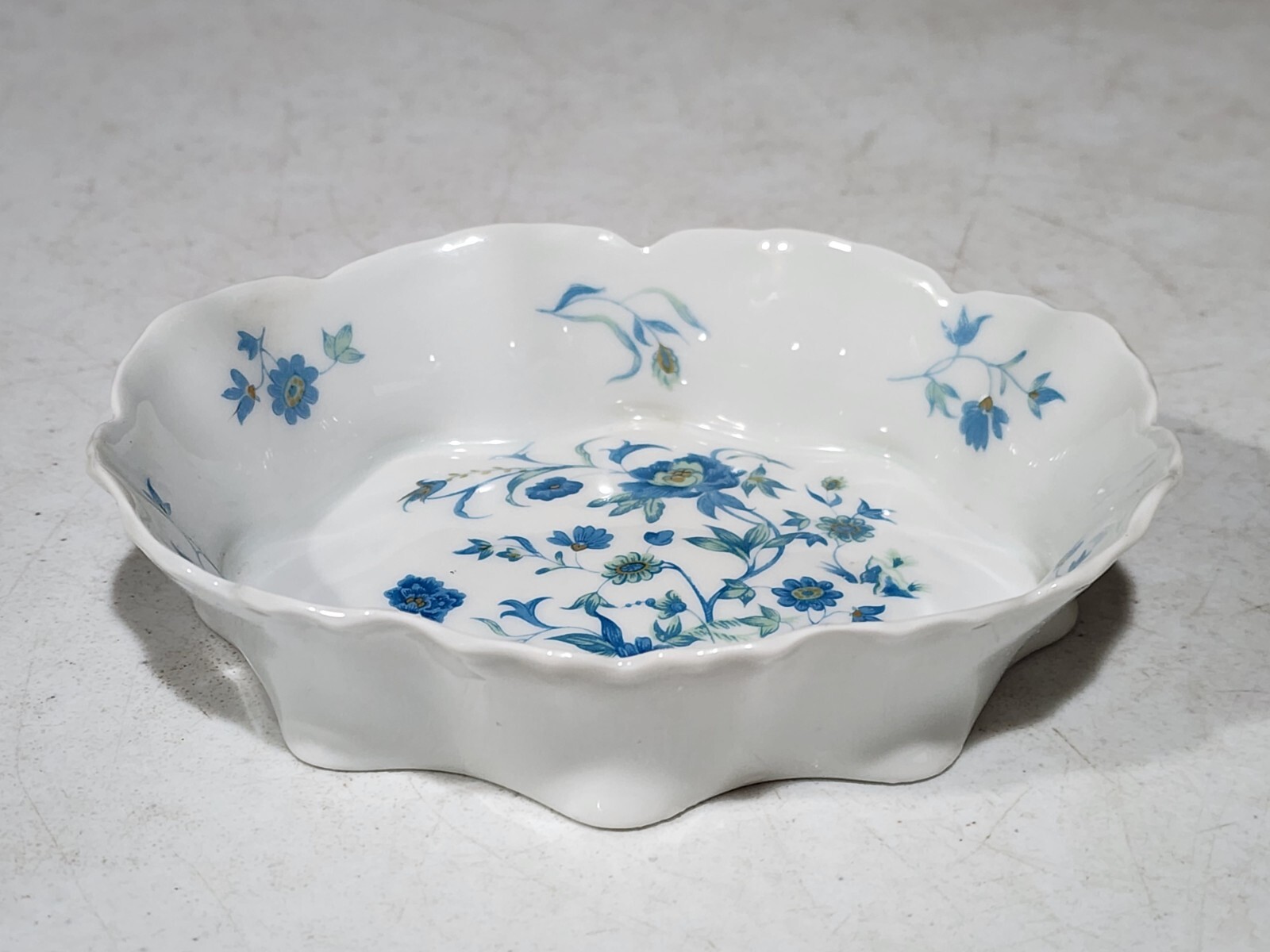 Haviland Limoges NANKING Blue & Green Floral 5 3/4″ BON BON DISH Nankin