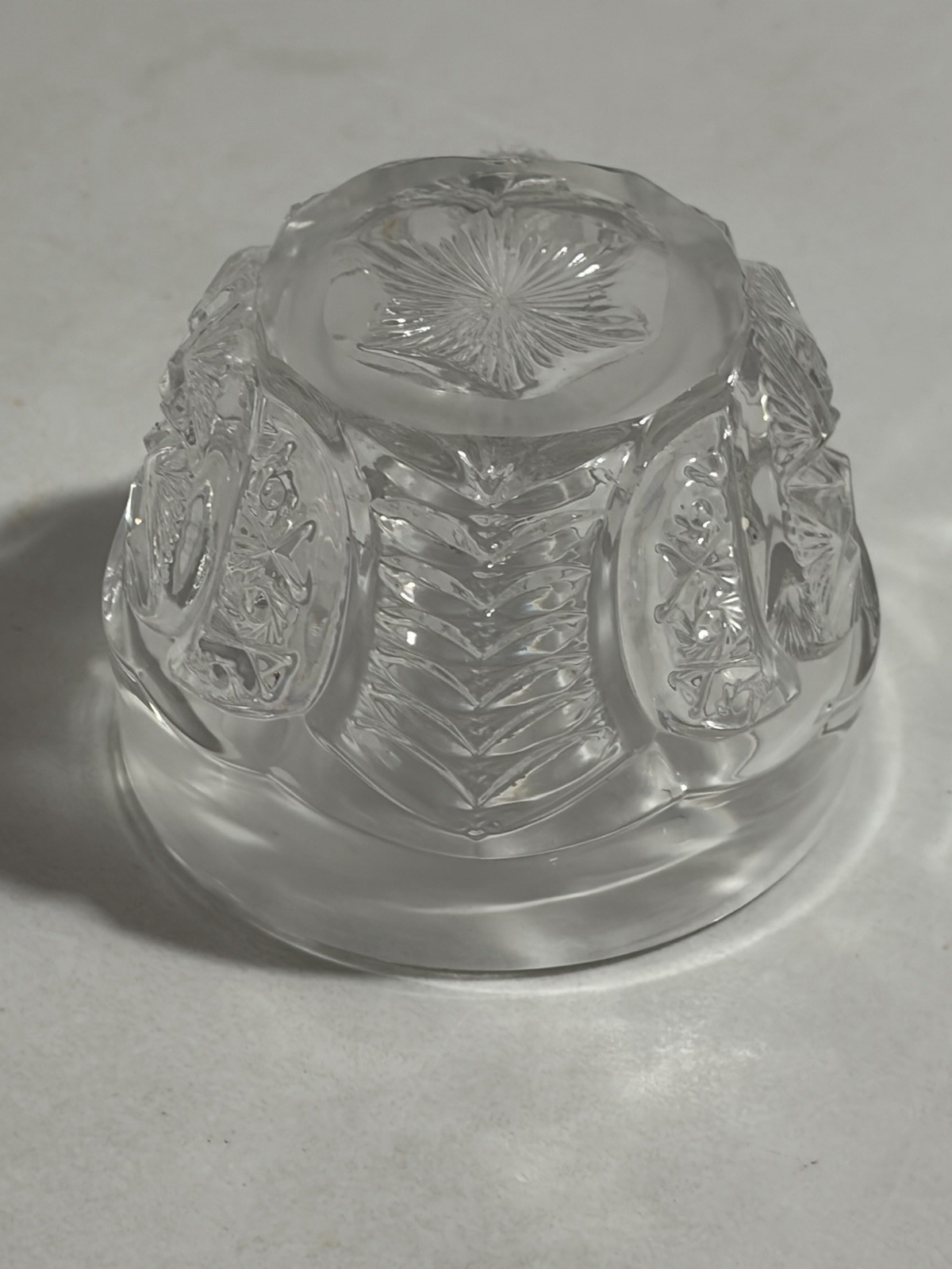 Vtg Rare Pattern Glass Pres Cut Punch Bowl Set LE Smith Stars Feather Horseshoe?