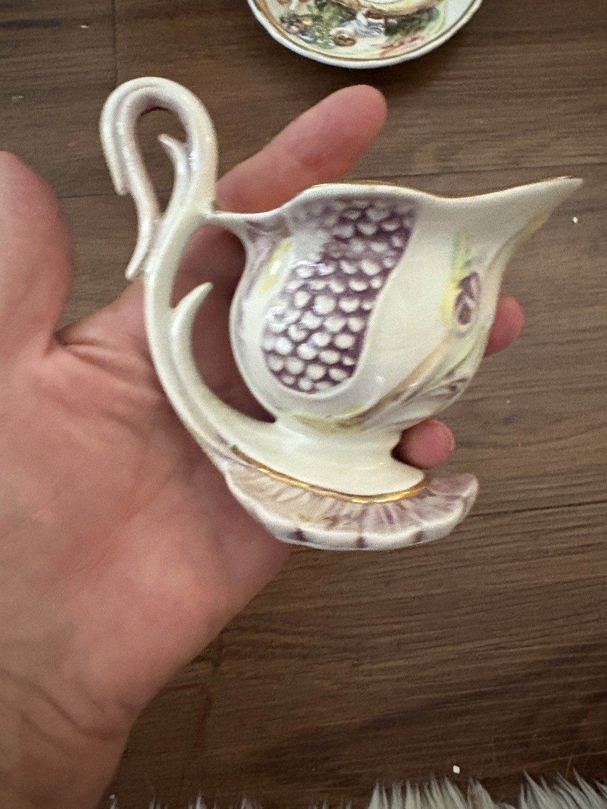 Vintage capodimonte 14 Piece Espresso Or Tea Serving Set On Stand Made In Italy
