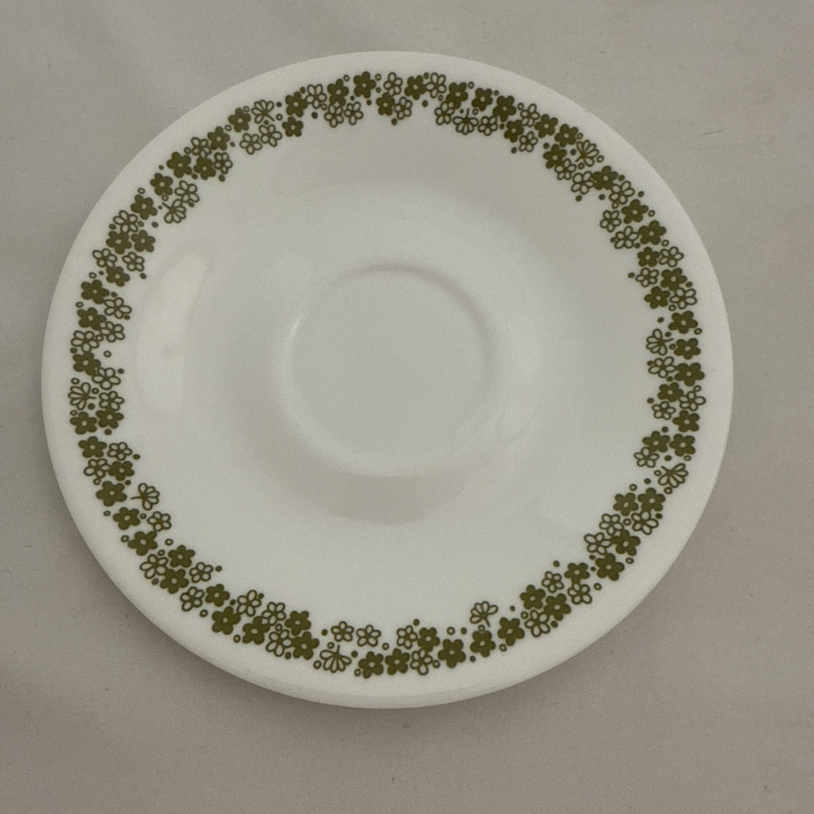 Corelle by Corning Crazy Daisy Spring Blossom Saucers 6 1/4″ Vintage Set 8